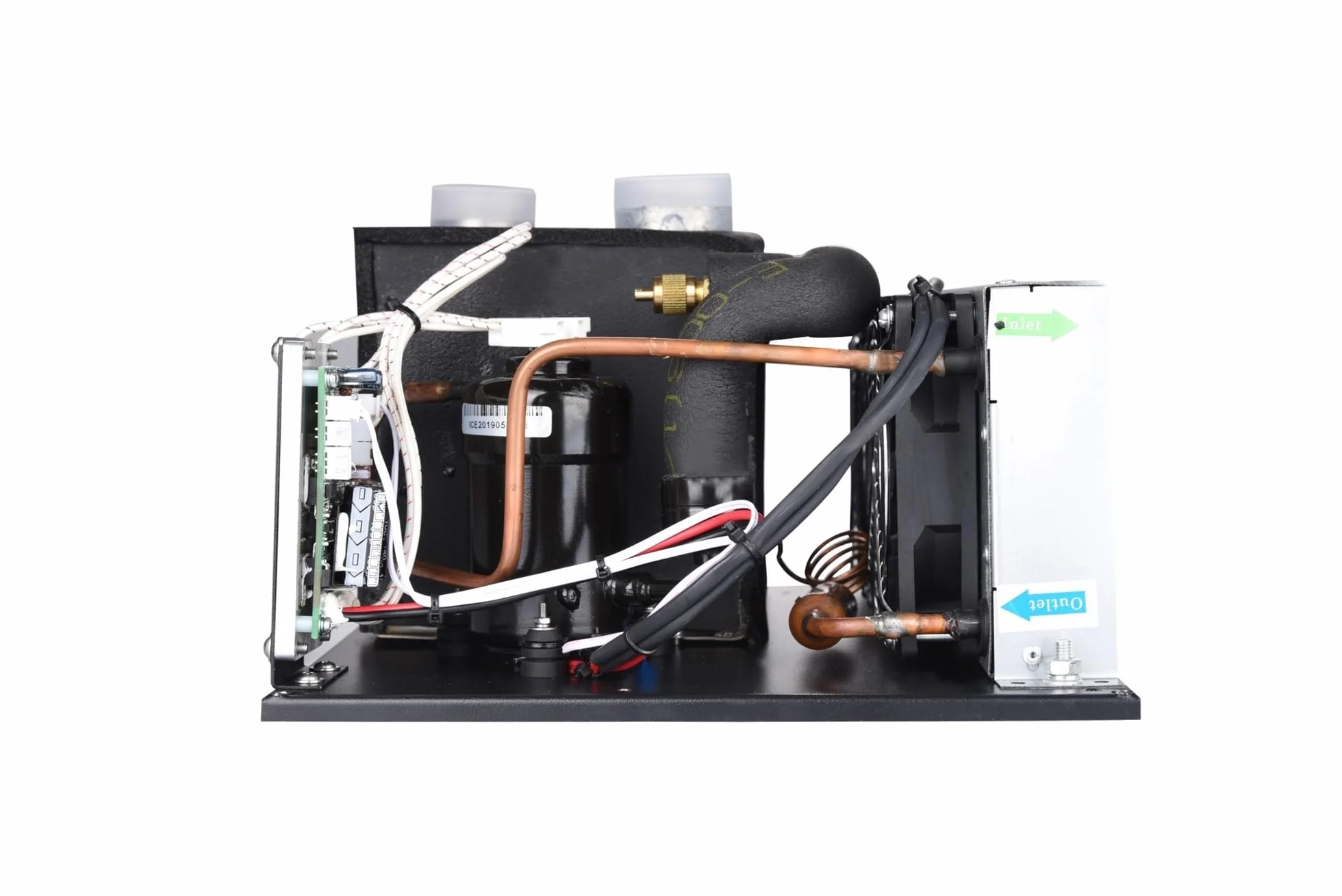 Klimatyzacja micro DC Mini DC, chłodzenie 450 W, nadaje się do małej przestrzeni, pojazdów elektrycznych, samochodów, kabiny, 12 V/24 V/48 V, niskie wibracje, kompaktowa konstrukcja (Micro DC Aircon