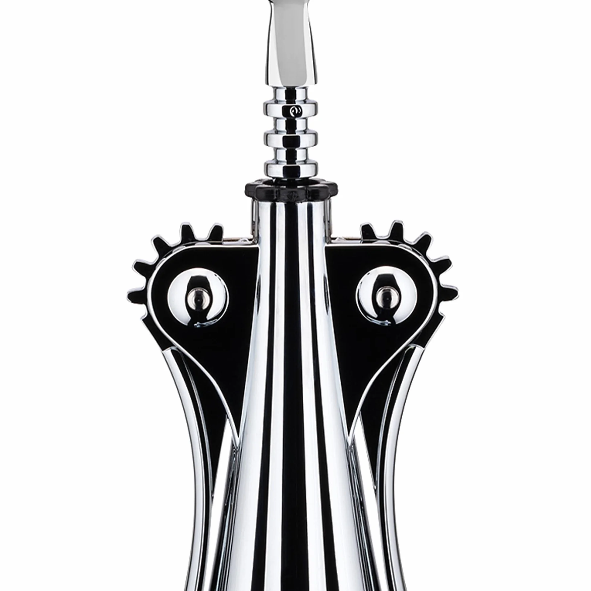 Alessi Anna G. AM01 Z – designerski korkociąg z żywicy termoplastycznej i chromowanego zamaka, polerowany na wysoki połysk