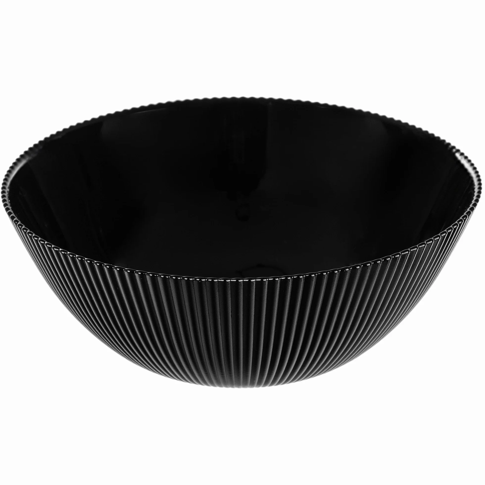 KADAX Miska do sałaty 20 cm, 1 sztuka, czarna miska ze szkła opalowego, idealna jako miseczki na musli, miski na zupy, salaterki, miseczki deserowe lub miski do serwowania (czarne)