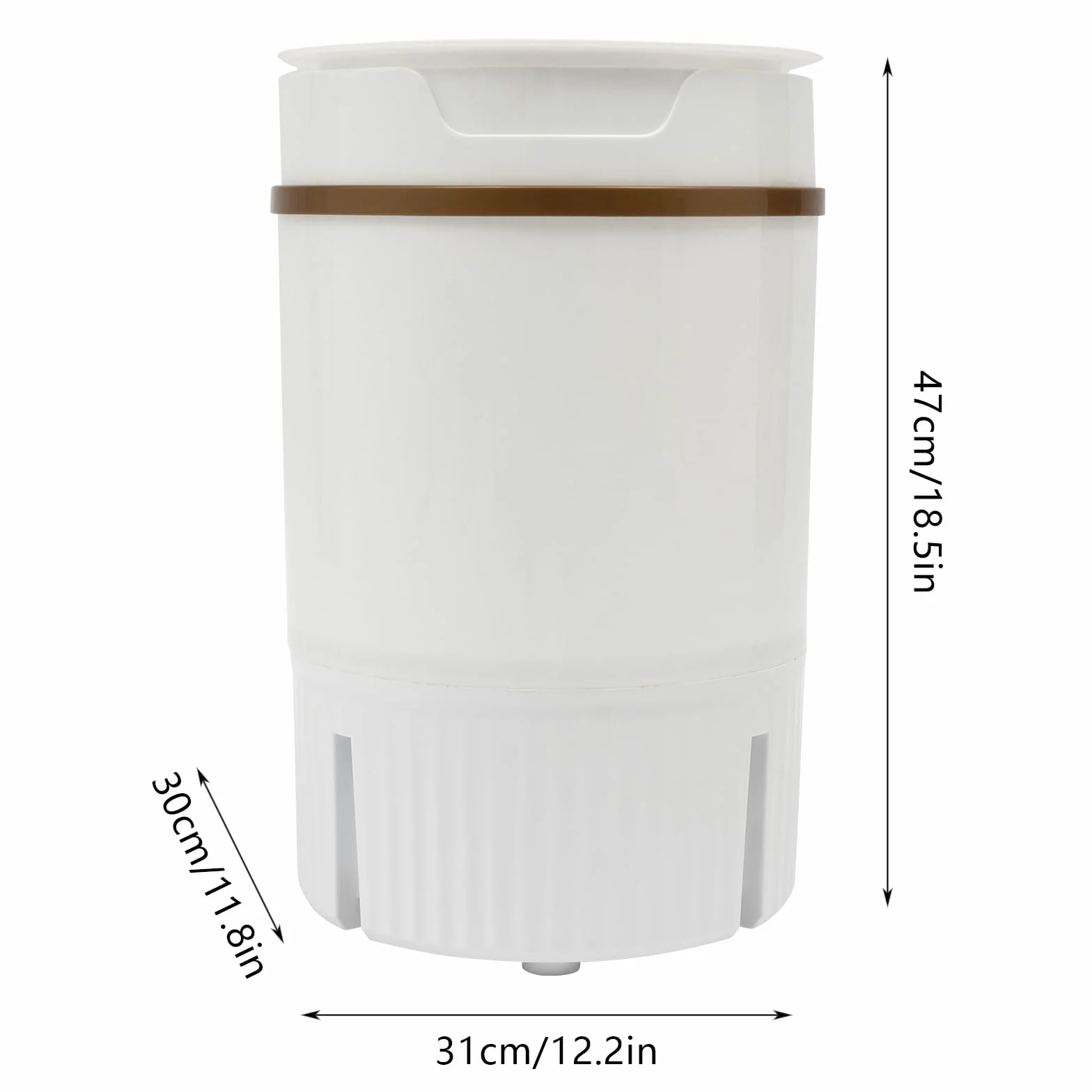 Przenośna mini pralka 4,5 l, mini pralka z wirowaniem, z wężem dopływowym/koszem odwadniającym, na kemping/do domu, do sypialni, skarpety, bielizny, kolor biały