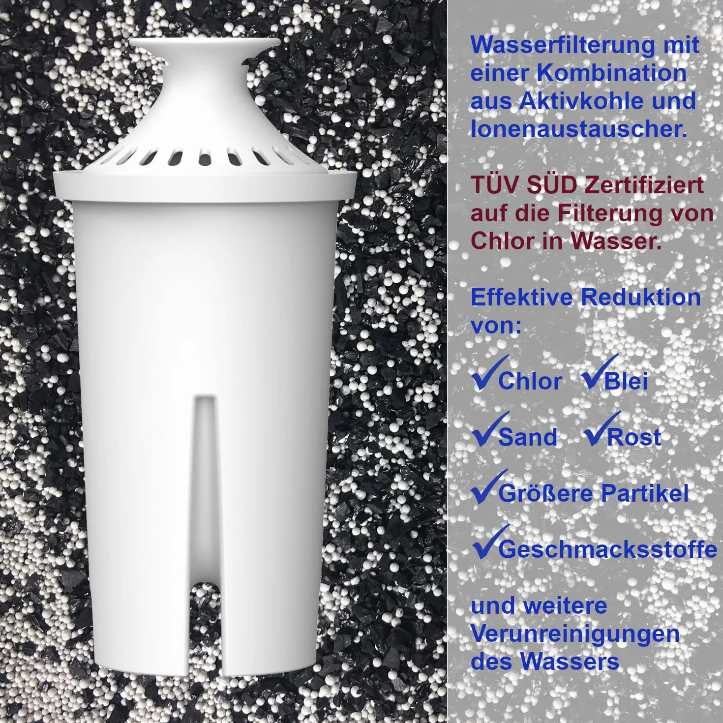 Comedes Wkład filtrujący do zastosowania zamiast Brita Classic OB03, Mavea 107007, 35557, PearlCo, Aqua Optima RUF91, bez BPA (18 sztuk)