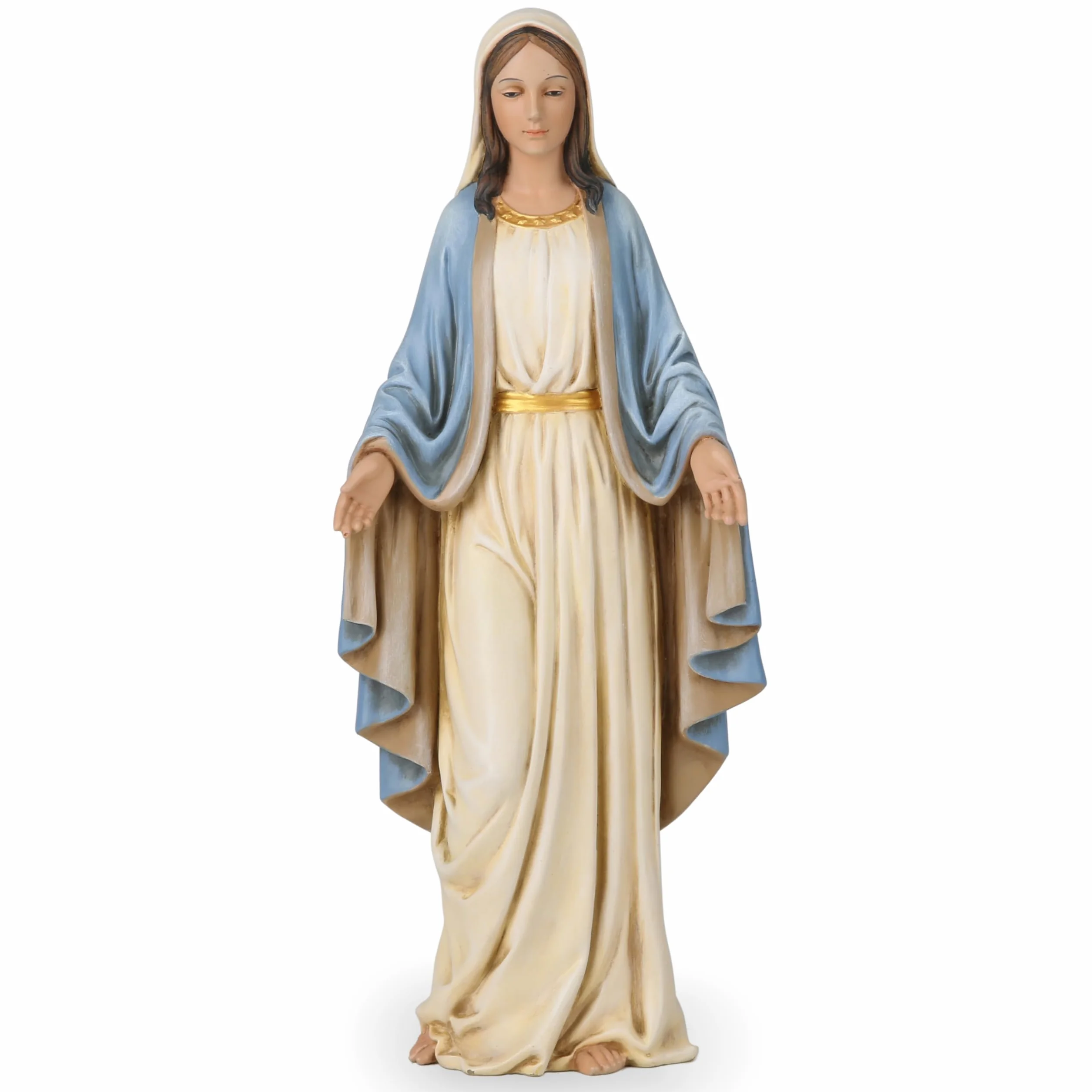 BC Katolicka statuetka Najświętszej Maryi Panny, figurka Matki Świętej na ołtarz, katolicki wystrój domu, prezenty religijne dla mamy, 31,8 cm H, ręcznie malowana klasyczna renesansowa rzeźba