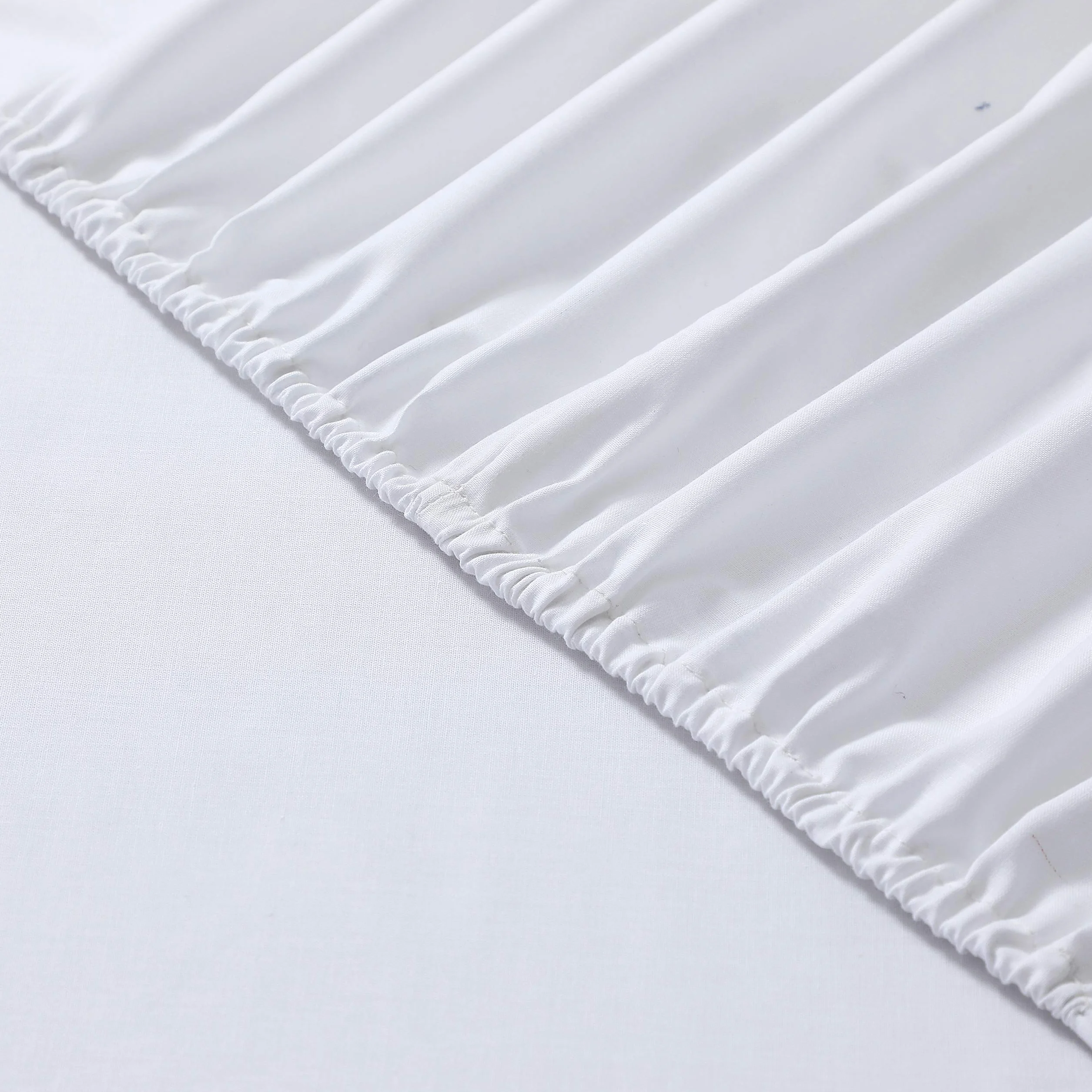 VISION Prześcieradło z gumką białe - 150 x 200 cm z zakładką 30 cm - 100% bawełna