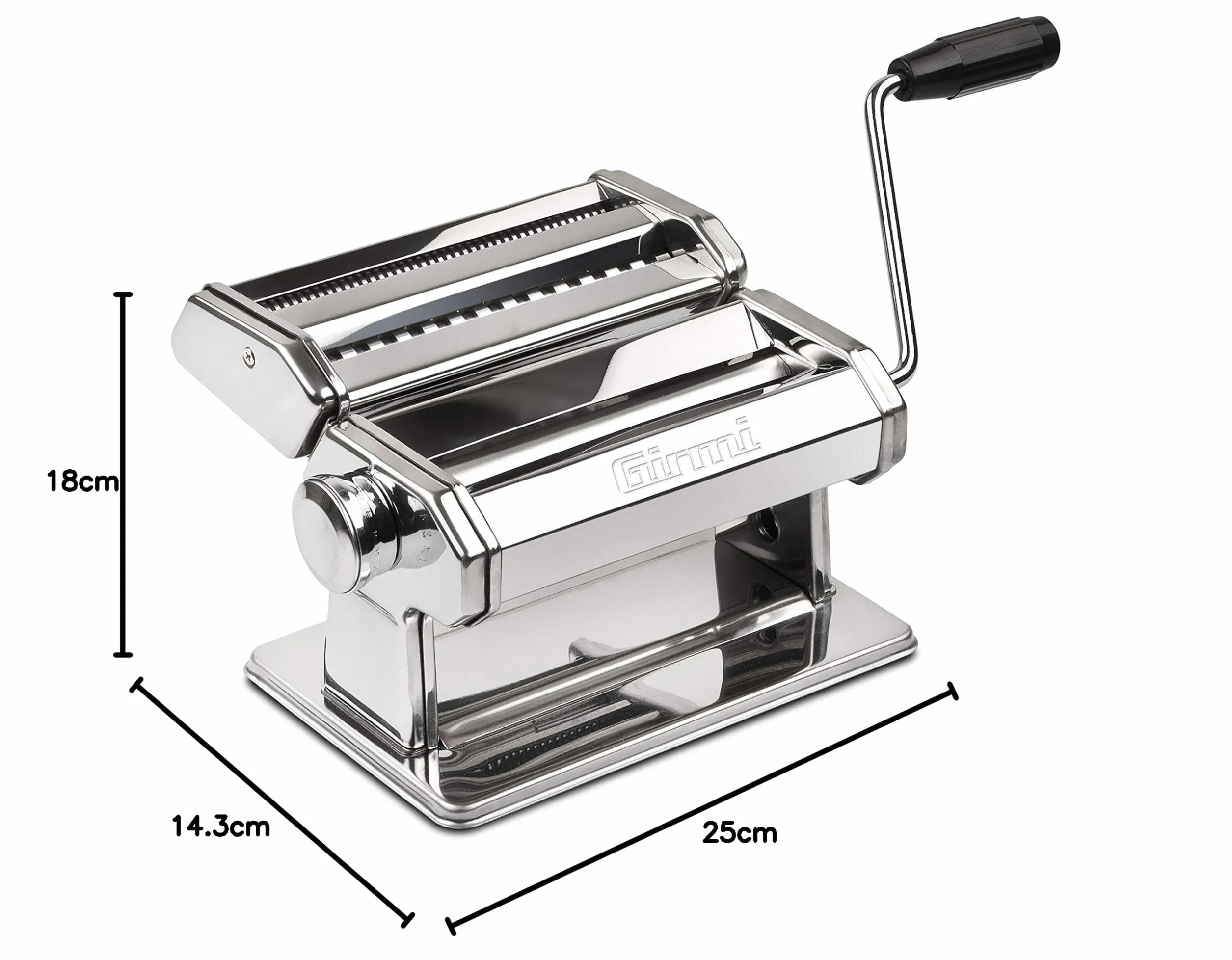Girmi IM90 maszynka do makaronu, 9 regulacji, rolki aluminiowe 15 cm, stal nierdzewna