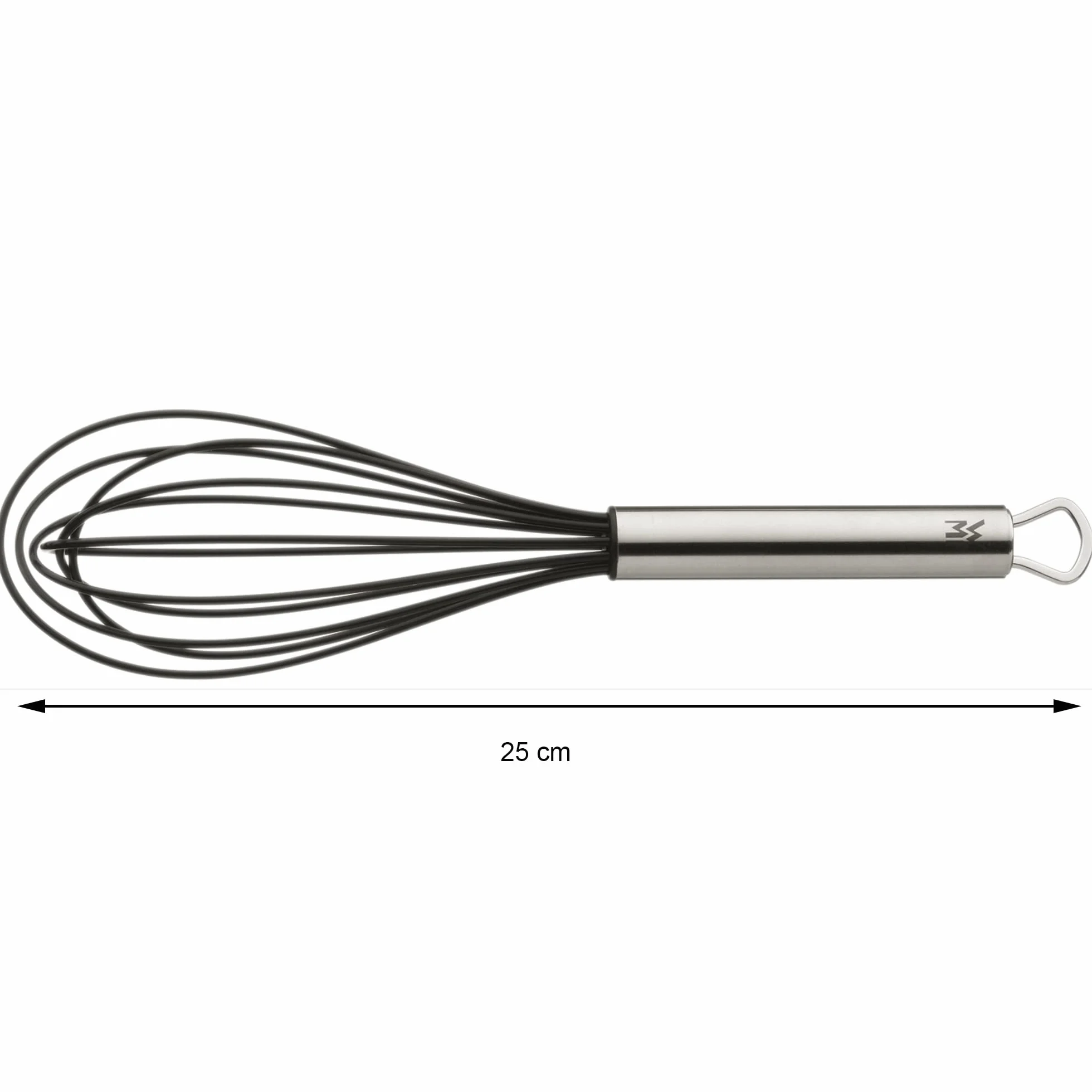 WMF Profi Plus Trzepaczka z Drutami Silikonowymi 25 cm, Matowa Stal Nierdzewna Cromargan, Silikon, Nadaje Się do Mycia w Zmywarce, Odporna na Temperaturę do 200°C