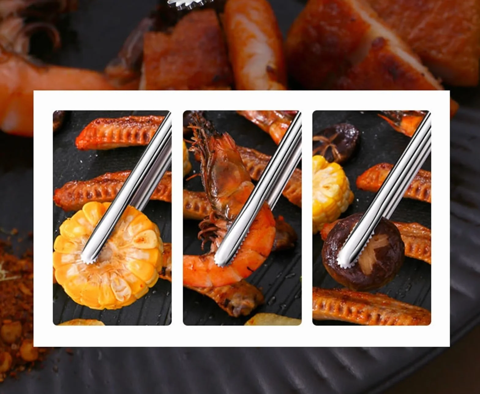 Szczypce do Chleba, Koreańskie Szczypce Do Grilla Ze Stali Nierdzewnej, Odpowiednie Grillowania, Pieczenia, Gotowania I Pieczenia, Grillowania(30cm)