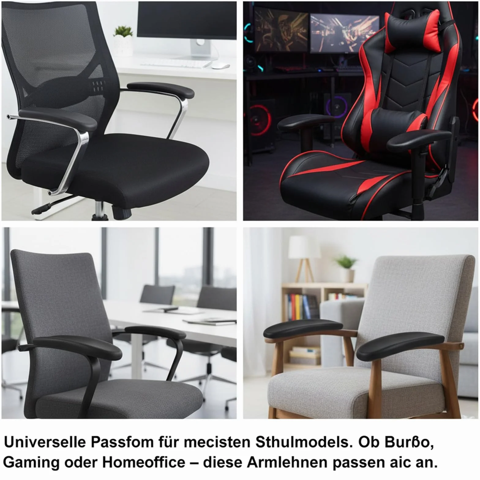 Wymienne Podłokietniki Do Krzesła Biurowego Uniwersalne Podkładki Armrest