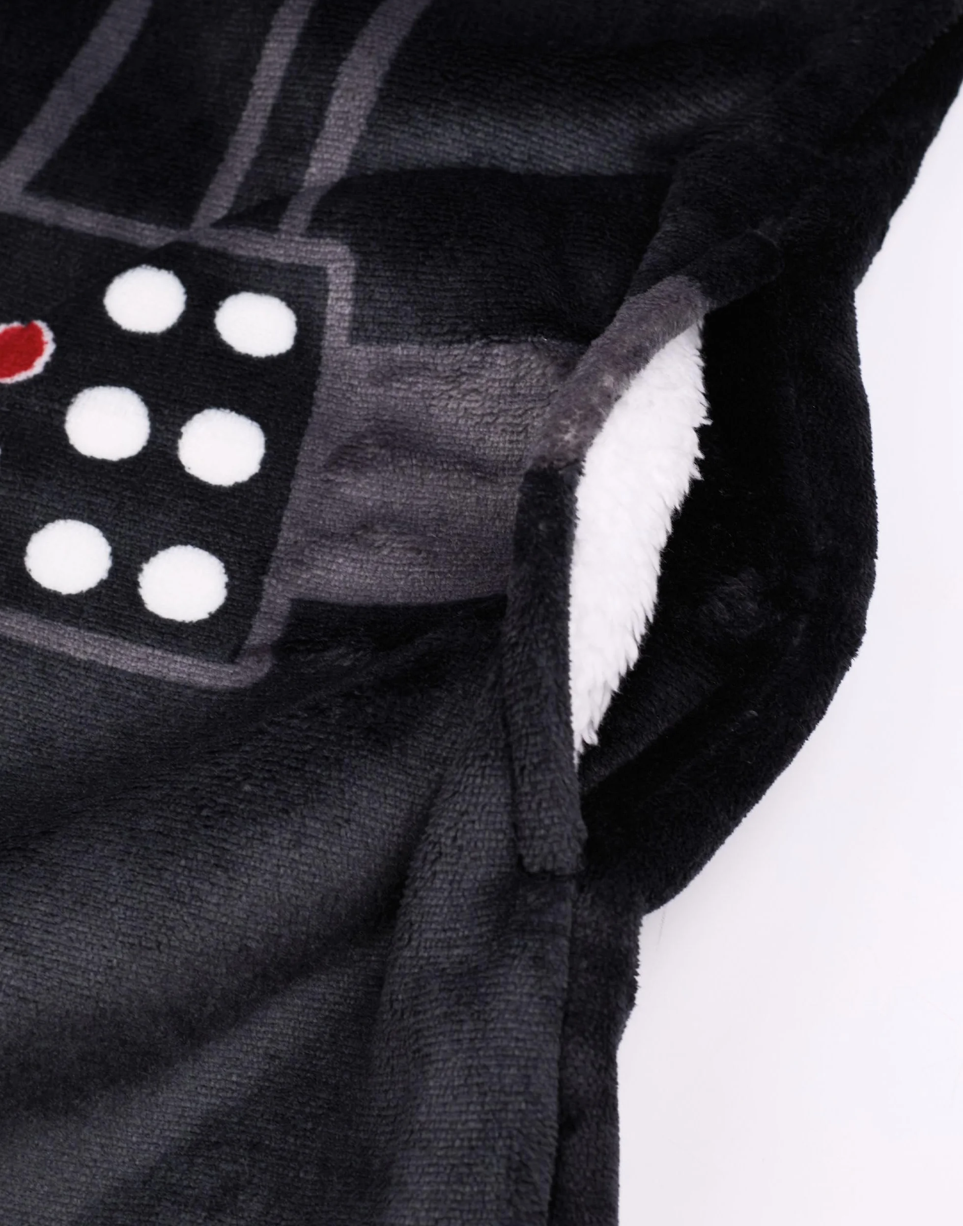 Star Wars Unisex Bluza z kapturem do noszenia na kocu | Sweter z kapturem dla dorosłych z grafiką postaci z Gwiezdnych Wojen | Odzież domowa z podszewką Sherpa w jednym rozmiarze
