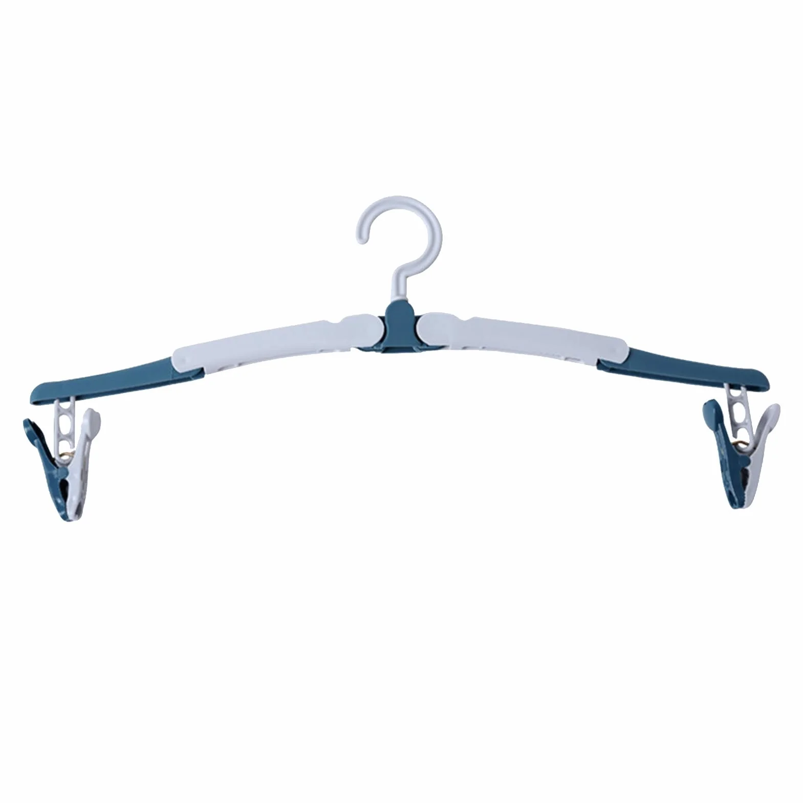 Travel Hangers, Foldable Clothes Hangers, Portable Anti-Slip Hanger, Space-Saving Design, Two Way Clips for Drying Garments, 15.16x5.98 Inches, Blue, Red, 1 Piece