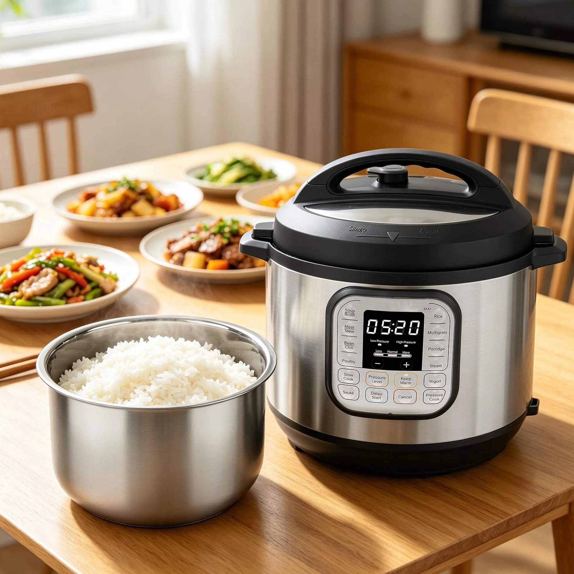 Linkidea Wkład wewnętrzny ze stali nierdzewnej 304 do szybkowaru/ryżowaru, kompatybilny z Instant Pot Duo 7-in-1, odporny na zmywarkę, bez powłoki, miska zamienna