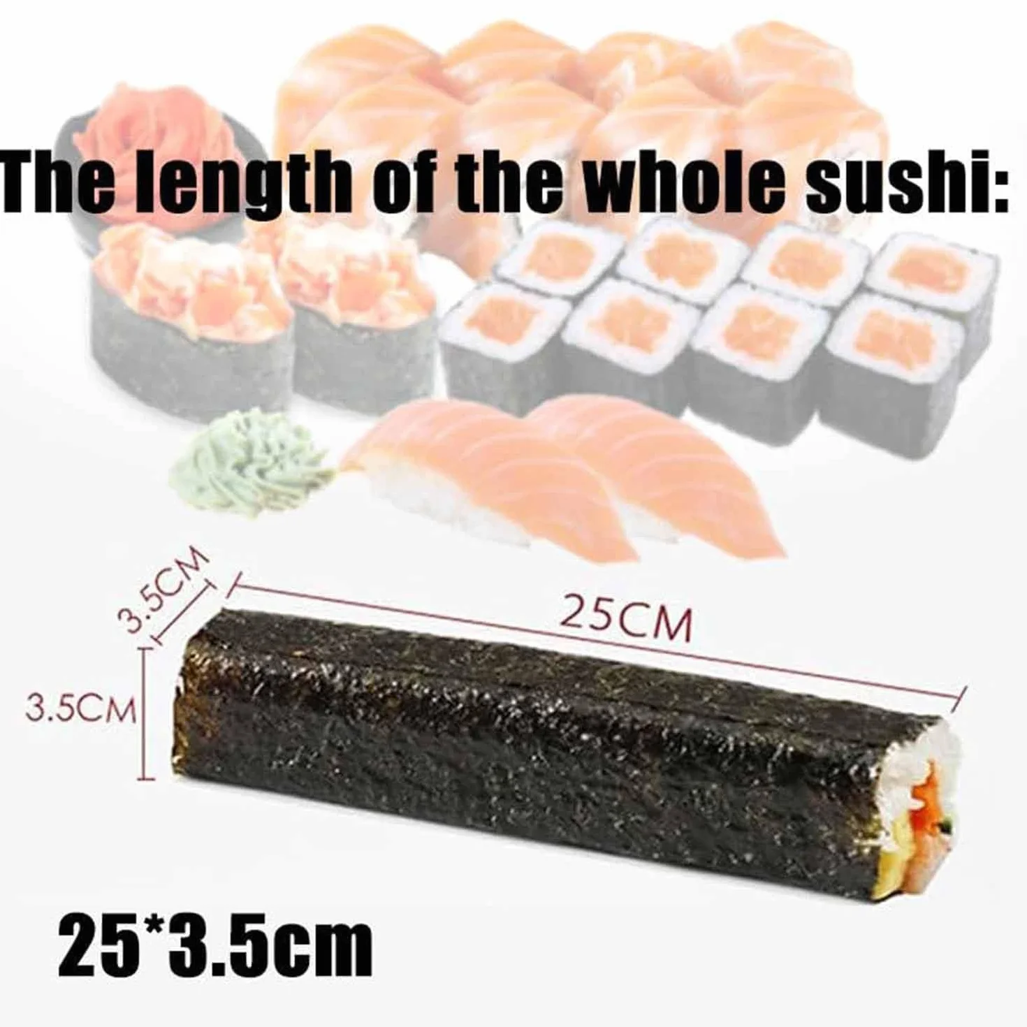Zestaw do robienia sushi, sushi bazooka dla początkujących, łatwy w użyciu, kwadratowy ekspres do sushi, kompletne materiały do zwijania sushi do domowych bułek sushi i maki