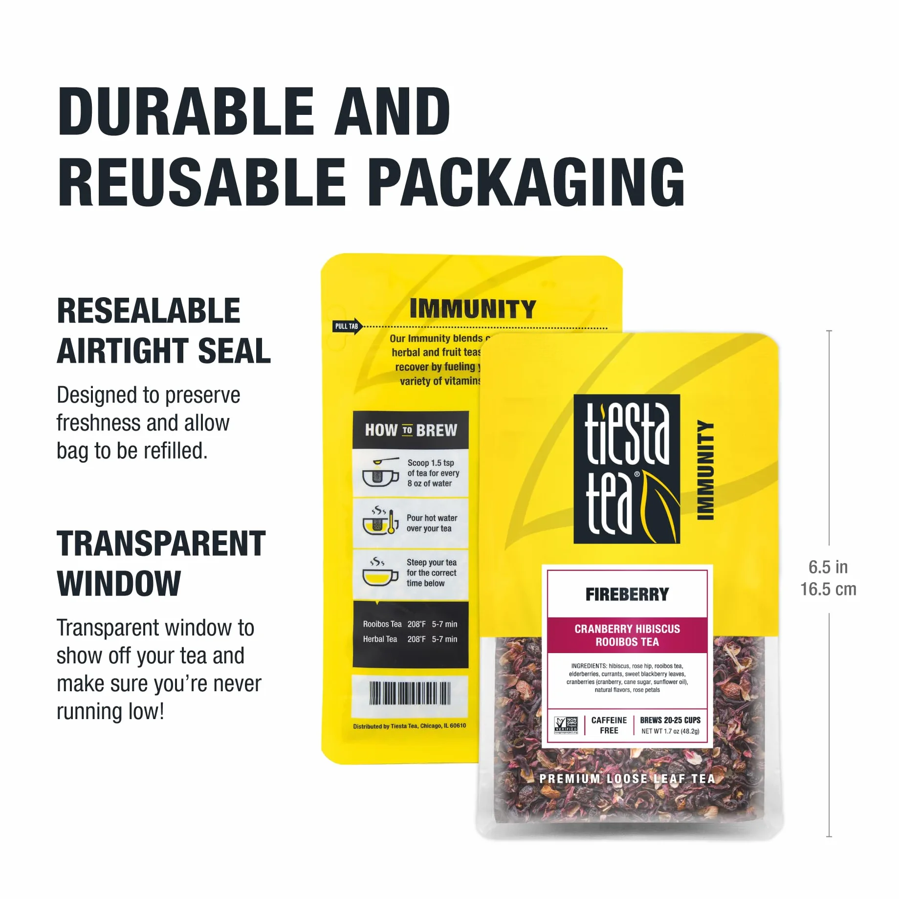 Tiesta Tea Immunity Rooibos Tea, Fireberry, 1,7 uncji Tiesta Tea