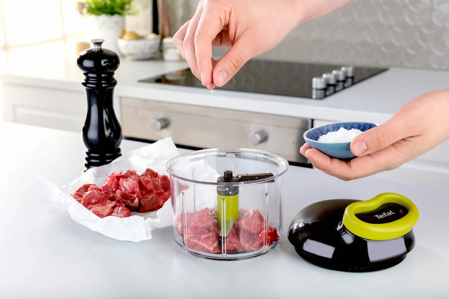 Tefal Rozdrabniacz Kuchenny 900 ml Czarny/Zielony