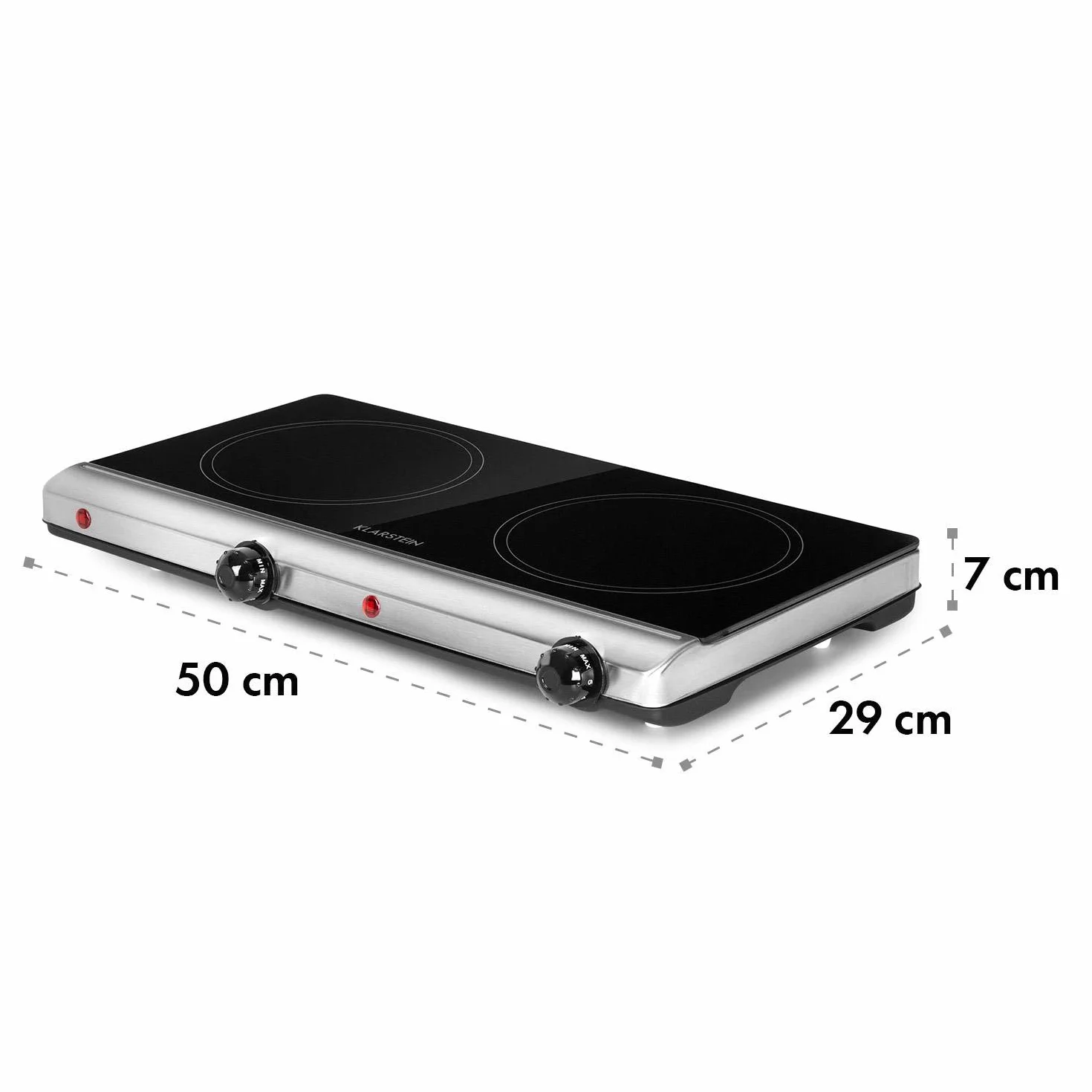 Klarstein Cookbuddy Podwójna płyta grzewcza 2400 W ceramika szklana 2x18 cm