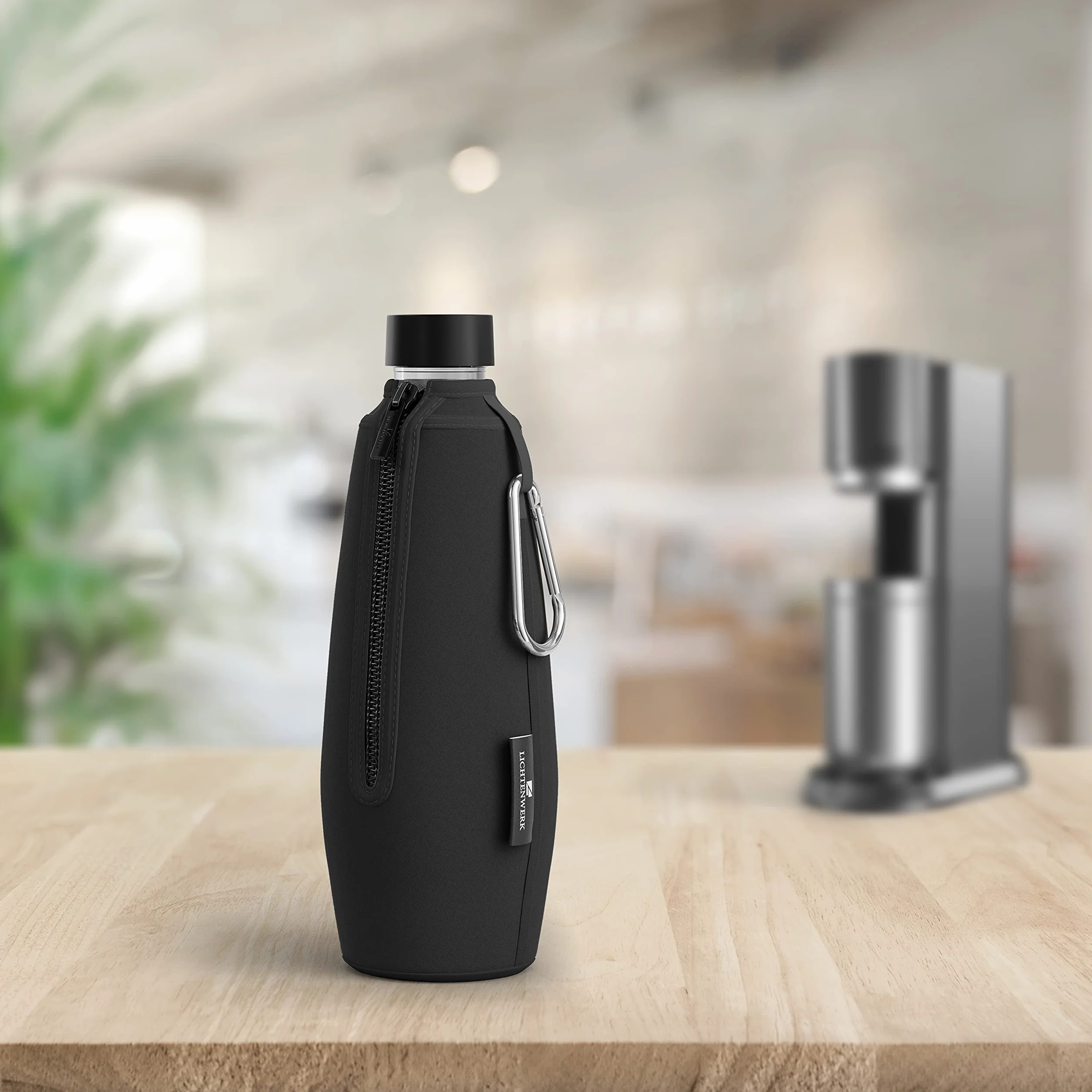 Premium etui ochronne kompatybilne ze szklaną karafką SodaStream Duo [dodatkowy efekt chłodzenia] – odporne na pęknięcia etui neoprenowe do szklanej butelki – idealne akcesorium w podróży