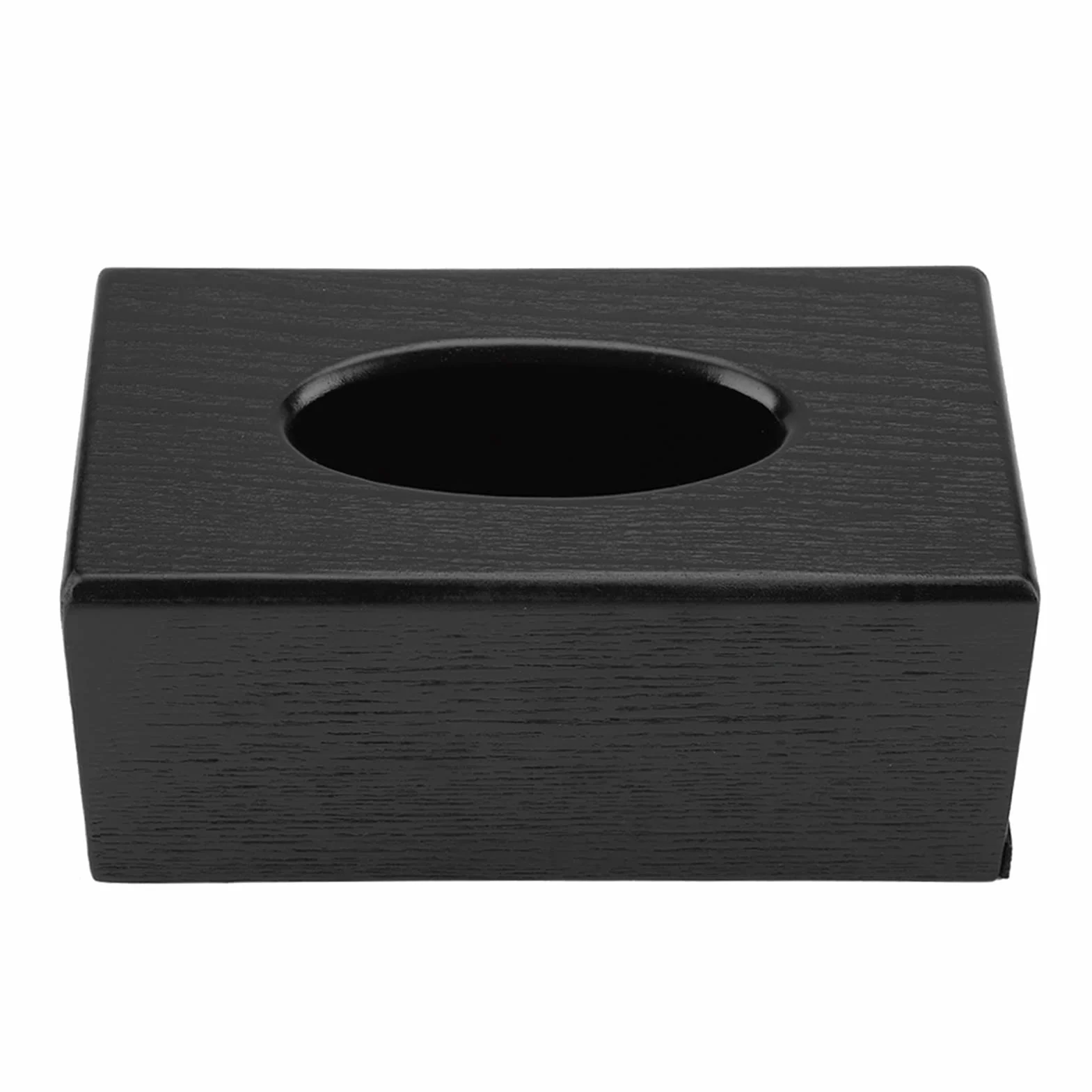 Generic Eleganckie Drewniane Pudełko na Chusteczki Łatwa w Użyciu Szuflada do Salonu Kuchnia Łazienka, Naturalny Brązowy Stojak na Papier 9,1" X 4,7" X 4,1" (BLACK)