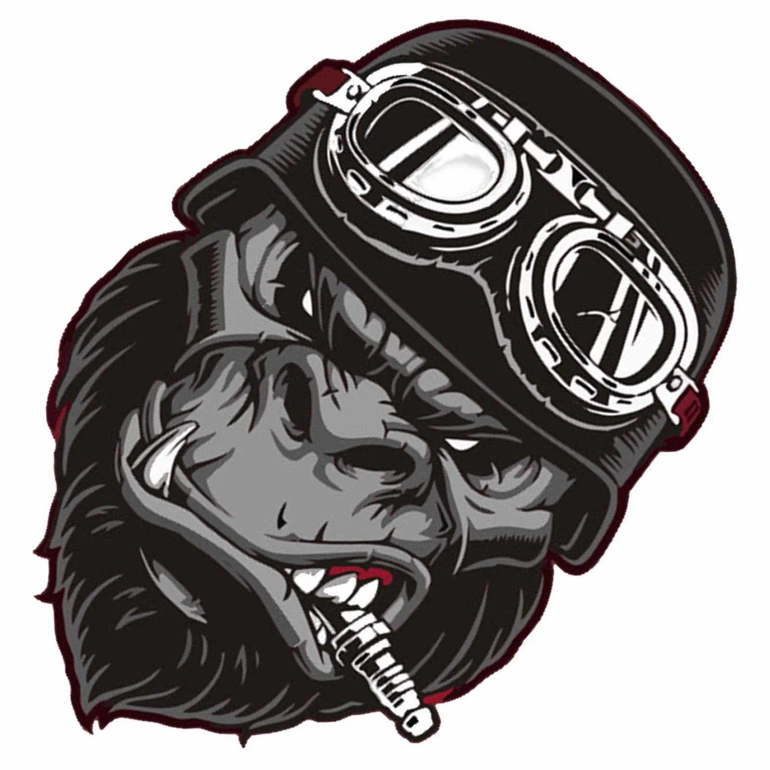 Zabawna naklejka z orangutanem, naklejka zderzak z orangutanem | Naklejka p?kni?ty zderzak Orangutana - Orangutan naklejka zderzak rycz?ca g?owa ma?py naklejki samochodowe samoprzylepna nakle