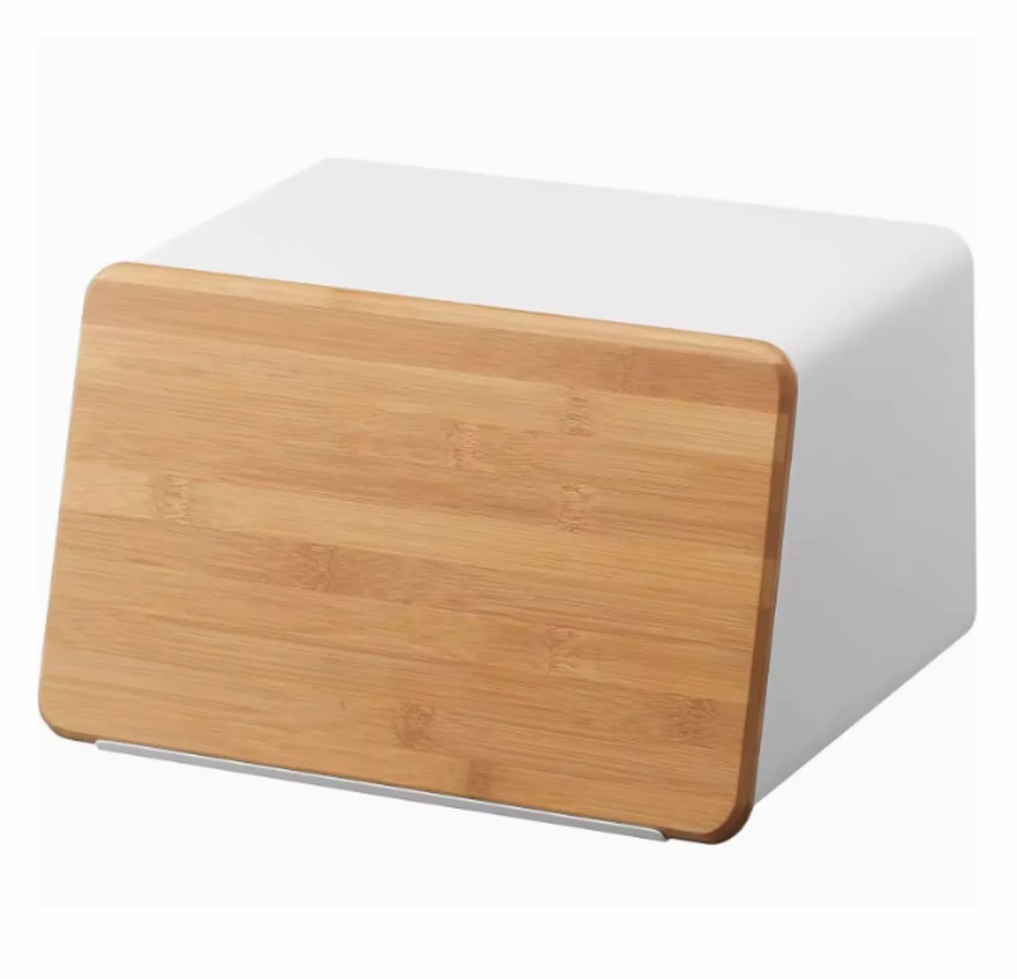 Pojemnik Do Przechowywania Wielofunkcyjny Metalowy Pojemnik Na Chleb O Dużej Pojemności, Przenośny Z Pokrywką Do Przechowywania W Domu Do Blatu Kuchennego(White)