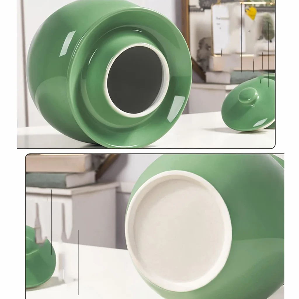 Tradycyjny chiński ceramiczny garnek do fermentacji, słoik do kiszenia z pokrywką z uszczelką wodną, duży pogrubiony ceramiczny słoik do kiszenia, pojemniki do przechowywania kimchi, zielony - 3