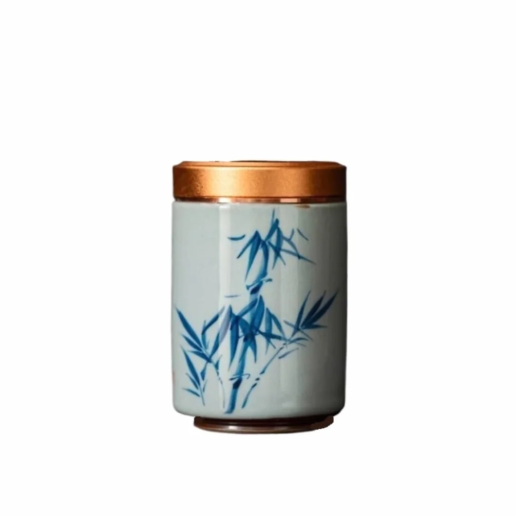 Słoiki na herbatę ceramiczny pojemnik do przechowywania herbaty mały podróżny przenośny mały puszka na herbatę pu'er zielona herbata czarna herbata zamknięta puszka pojemniki do przechowywania herbaty