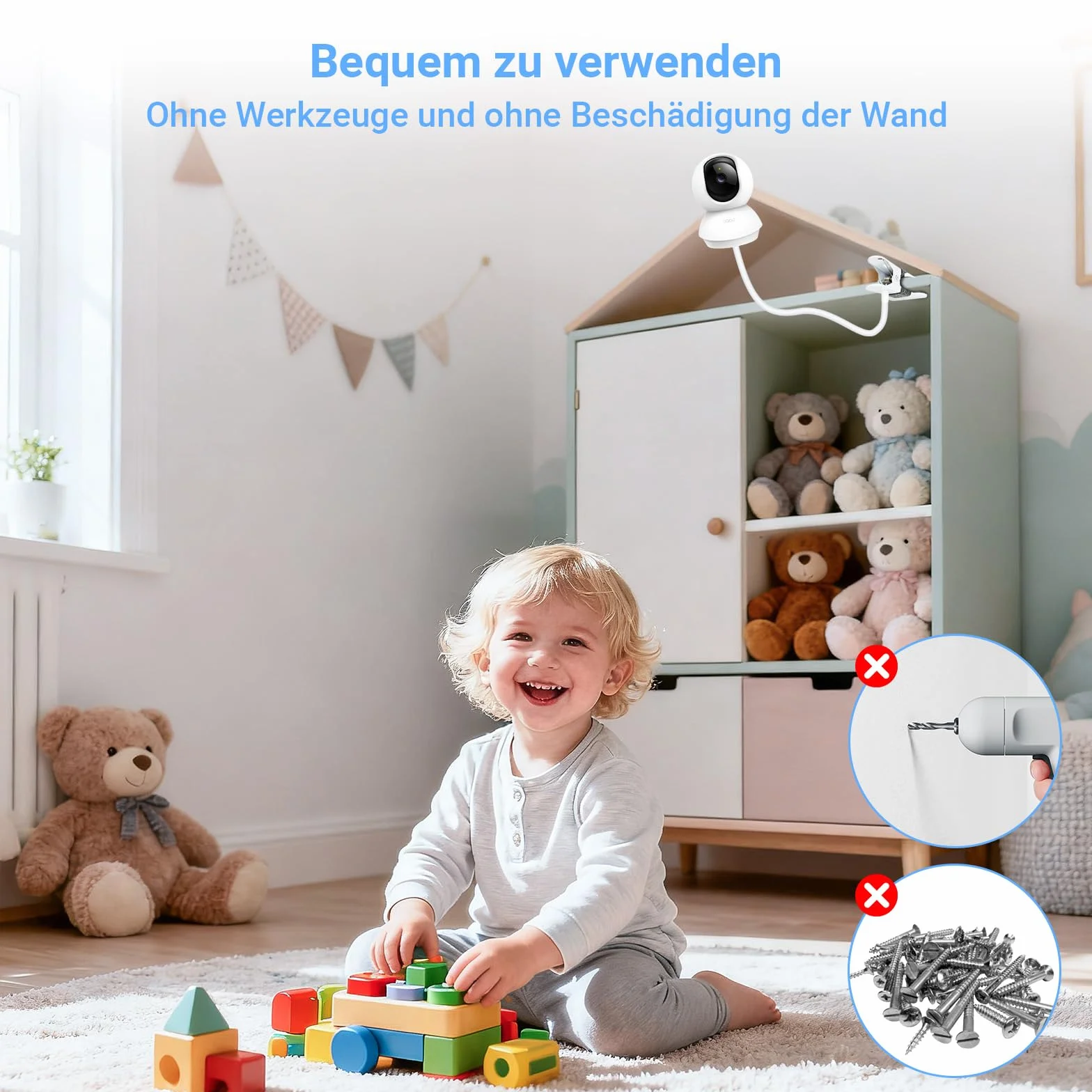 Uchwyt do elektronicznej niani GHB, uchwyt na kamerę dla niemowląt Philips Avent, uniwersalny uchwyt na klem, stojak na telefon komórkowy do momcozy/ieGeek/BOIFUN, uchwyt na telefon komórkowy