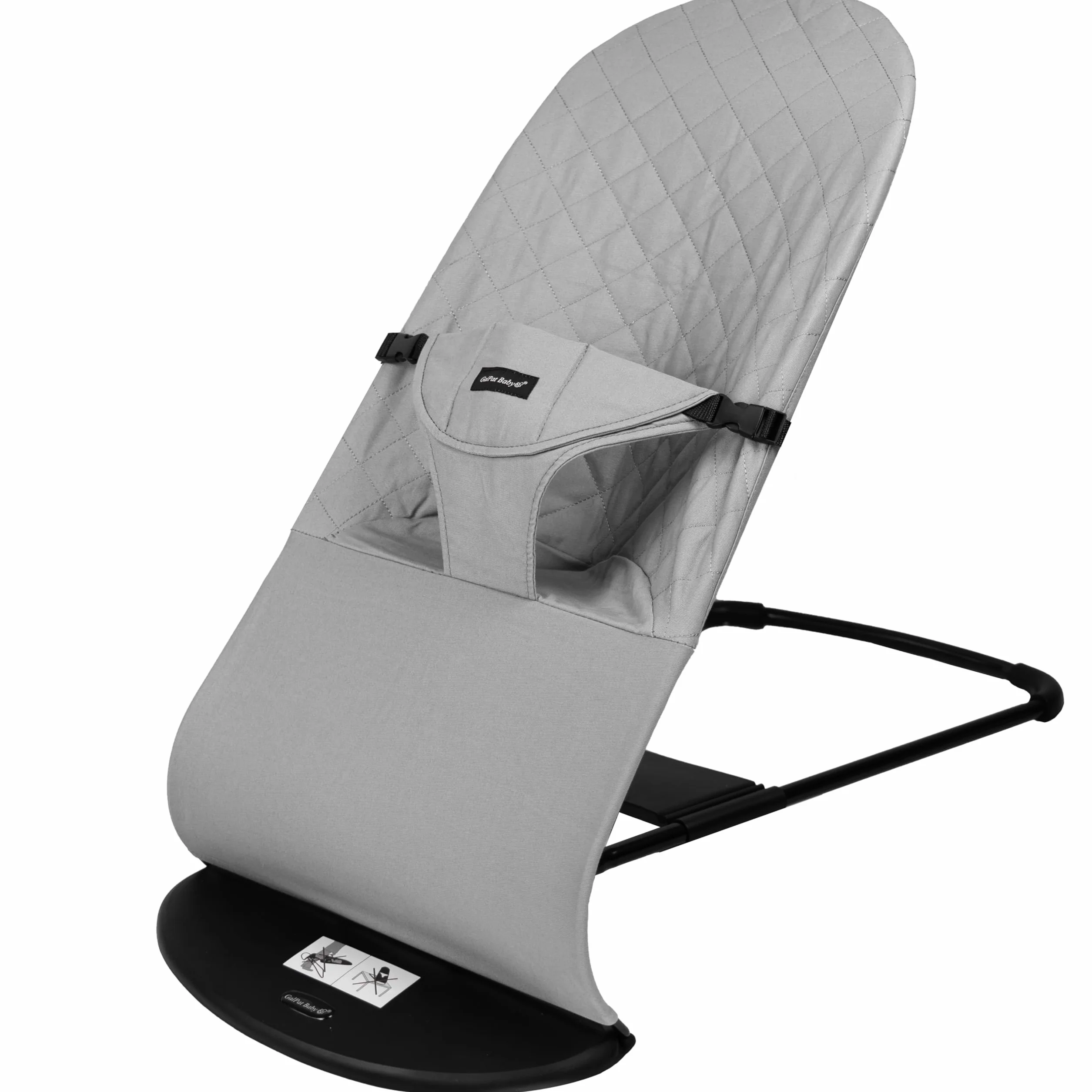 GalPat Baby Pokrowiec hamakowy kompatybilny Babybjorn i GalPat Baby - składany fotel hamak - 100% naturalna bawełna antyalergiczna - kolor szary