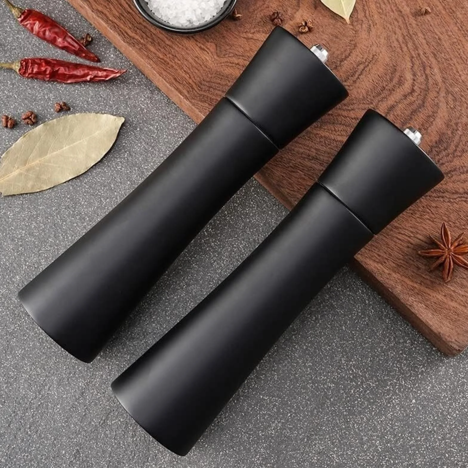 Młynek Do Przypraw Pieprzu Drewniany Młynek Do Pieprzu Przypraw Z Mocnym Regulowanym Młynkiem Ceramicznym Kuchenne Narzędzia Do Różnych Przypraw(1pcs)