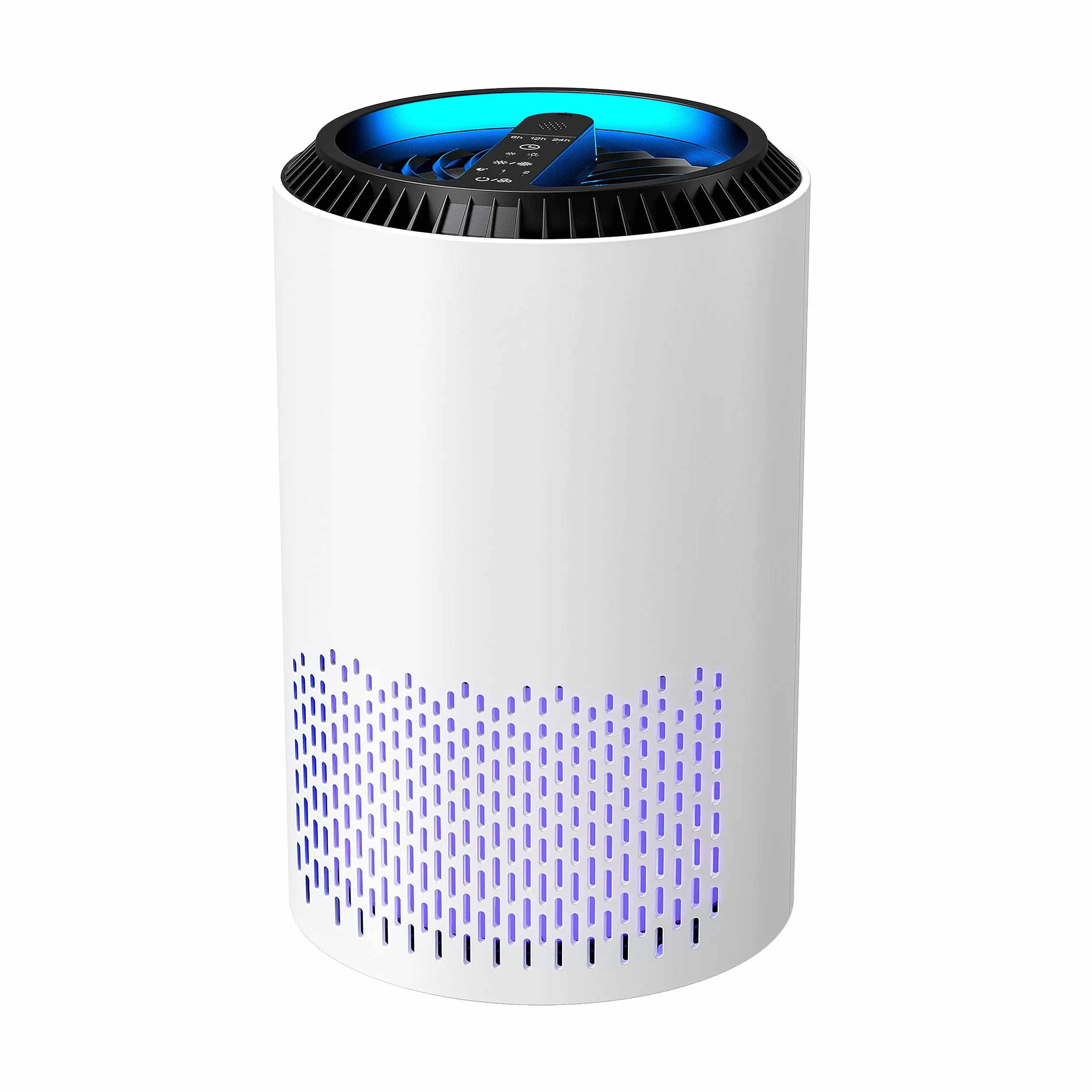 Przenośny Oczyszczacz Powietrza Oczyszczacz Powietrza Z Filtrem Hepa H13 22 Watt Eliminuje Zapach Kurtki Pył Z Zegarem Idealny Do Sypialni Salon Łazienka Biuro Piwnicy 20 Mq Biały