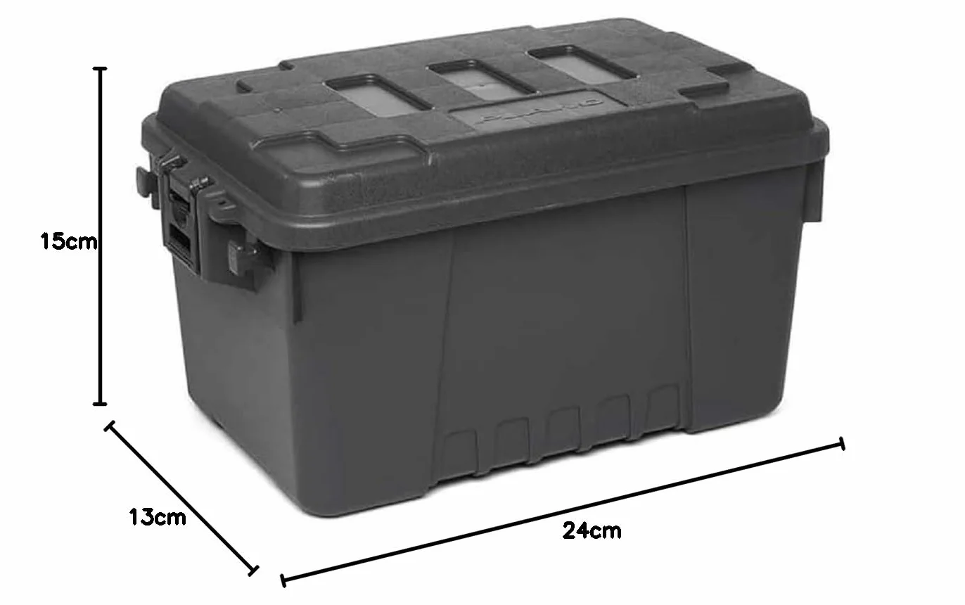 PLANO Sportsman'S Trunk Small 53Ltr, Charcoal, Military-Grade Storage Box With Lid, Heavy Duty, Large, Camping &Amp; Army Storage Trunks, Perfect For Hunting, Paintball, Airsoft Or Home Storage