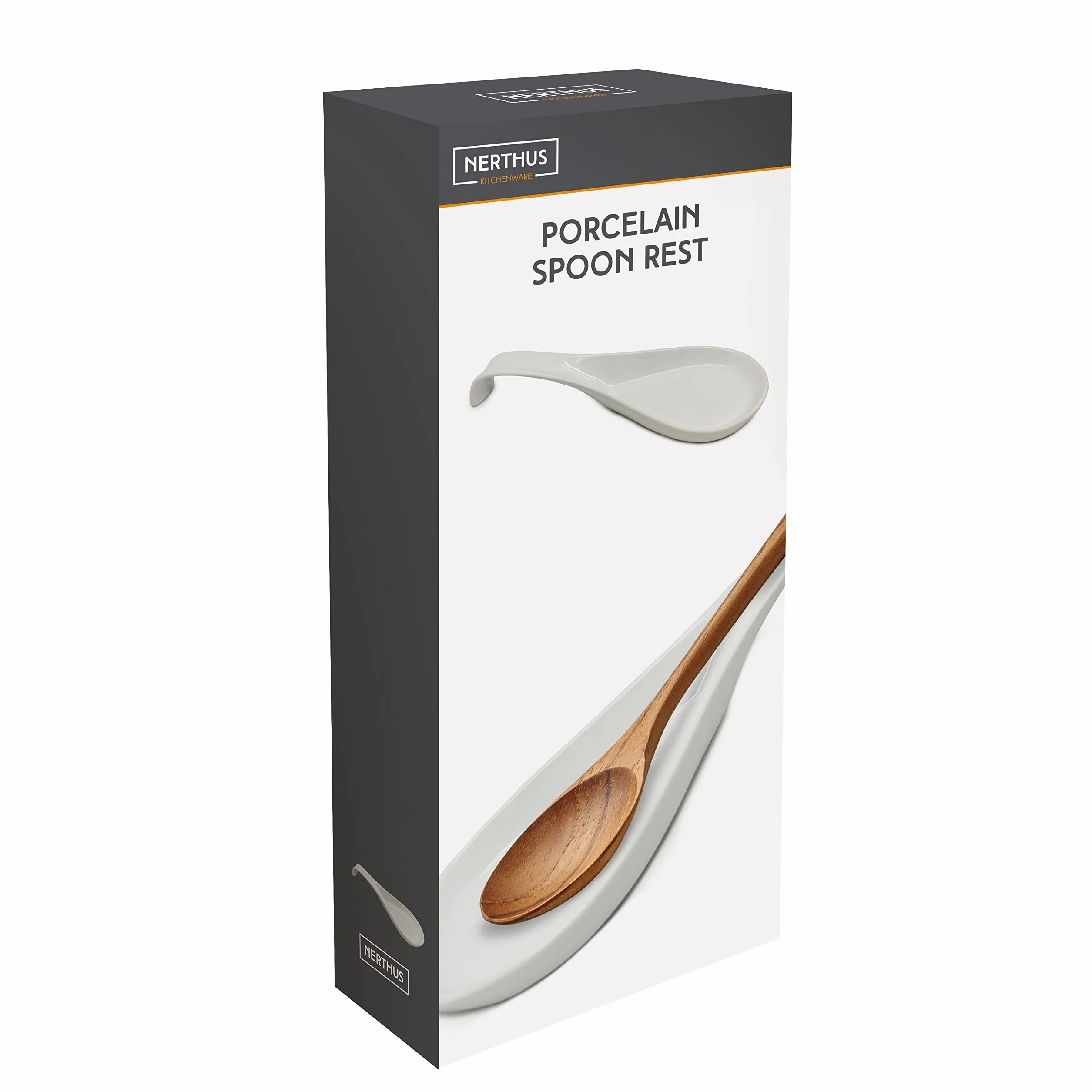 Nerthus FIH 558 porcelanowa podstawka na łyżki praktyczny i czysty uchwyt na akcesoria kuchenne