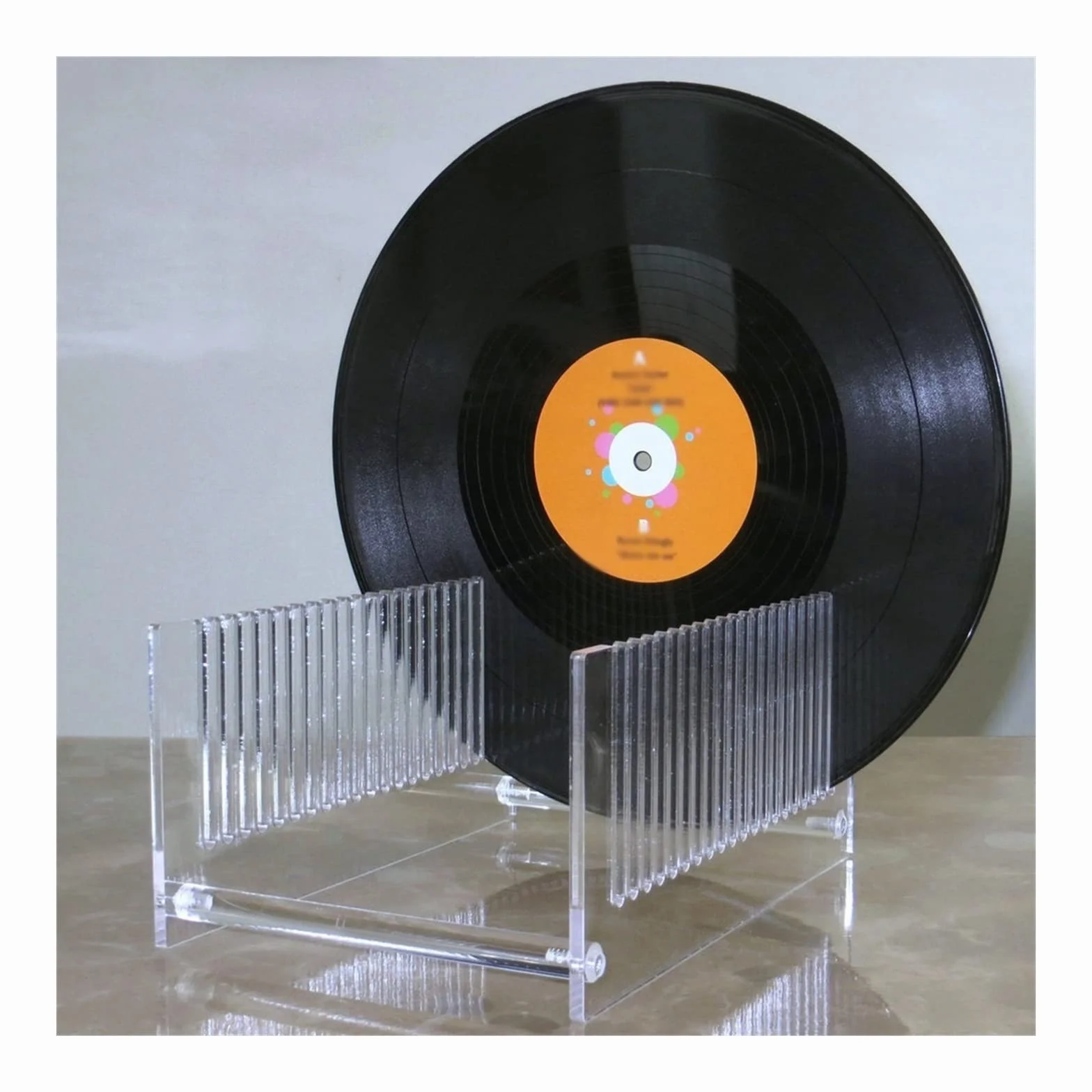 Akrylowy stojak na płyty CD – nowoczesny stojak na płyty winylowe 30 cm, pomieści 20 albumów, idealny do przechowywania gramofonu