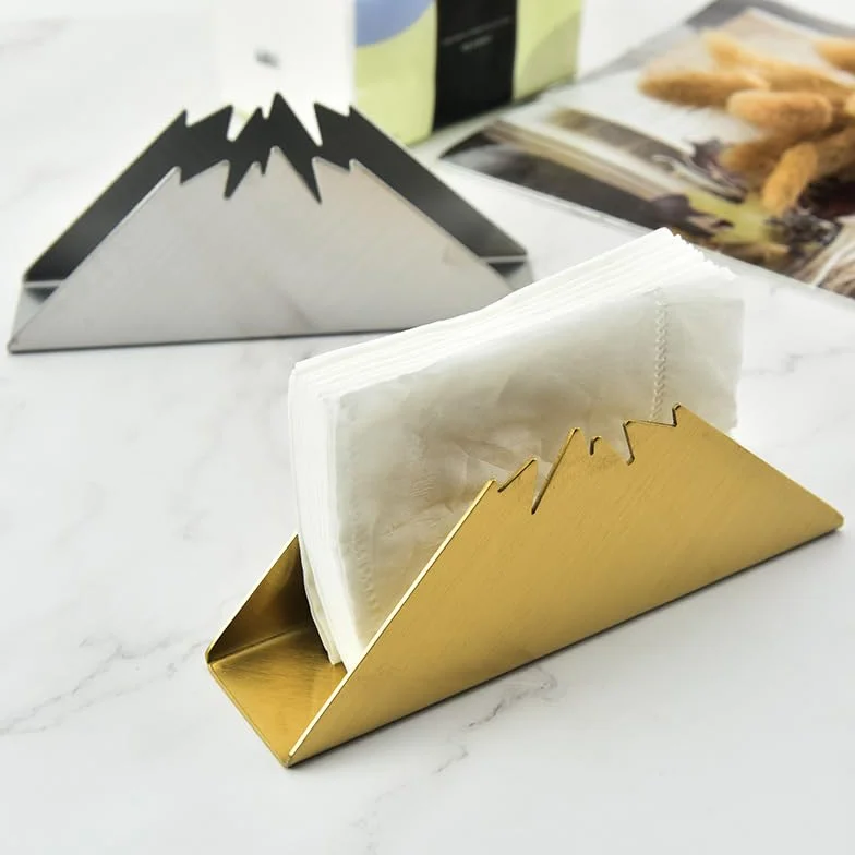 1-3PCS Mountain Stainless Steel Serwetnik Organizer na serwetki wolnostojący uchwyt na serwetki do stołów kuchennych i jadalnych