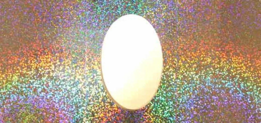 10 kart passe-partout hologram – owalne wycięcie – 3-krotne różne kolory (srebrne)