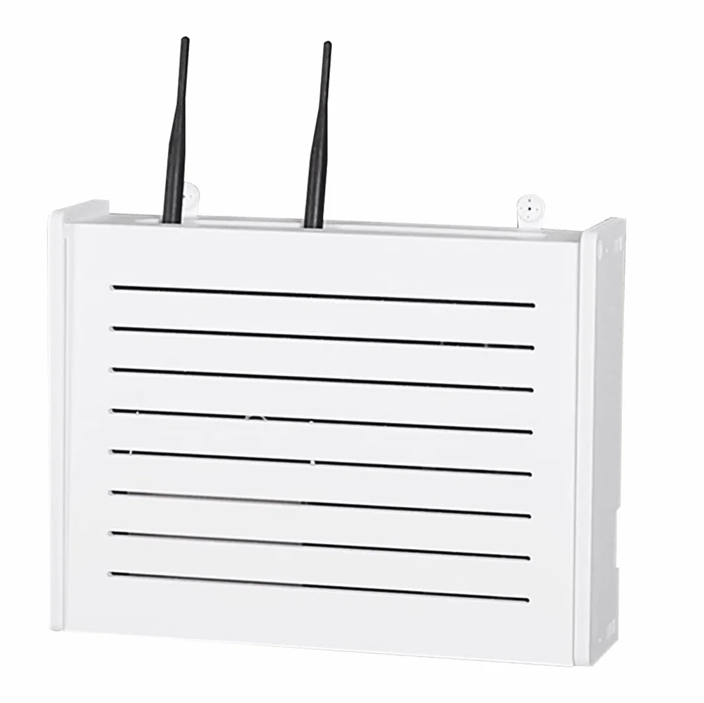 Pudełka do przechowywania bezprzewodowy router pudełko do przechowywania bez dziurkowania stojak WiFi stojak ścienny dekoracyjne pudełko kreatywny stojak biały dekoracyjny pływający stojak