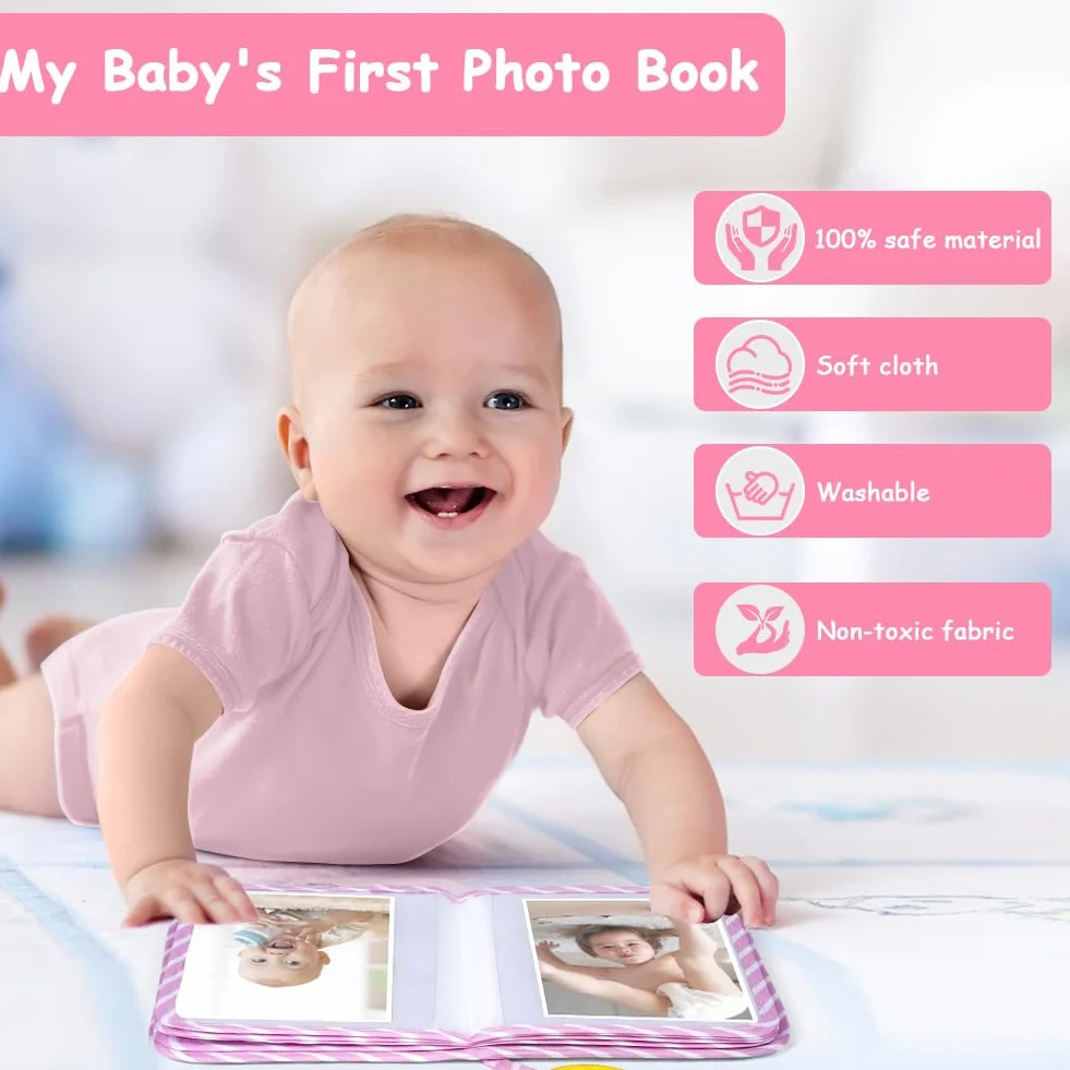 Aolso Album fotograficzny dla niemowlątksiążka, pamiątkowa fotoksiążka dla noworodków, małych dzieci i dzieci