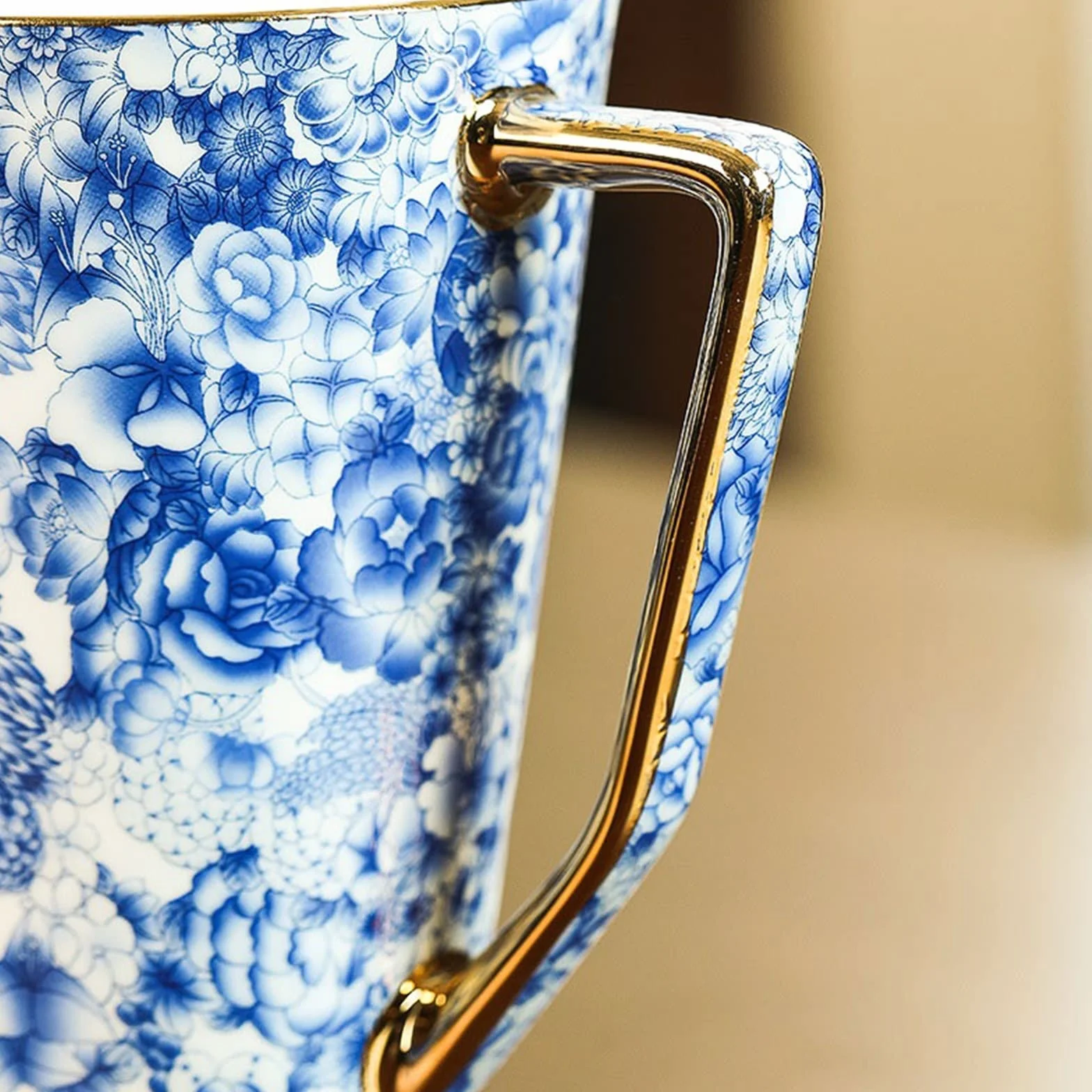 Kubki do kawy Jingdezhen kubek z porcelany kostnej, wysokiej jakości kubek 450 ml kubek do kawy o dużej pojemności ręcznie malowany emaliowany kolor kalejdoskop kubek zestaw