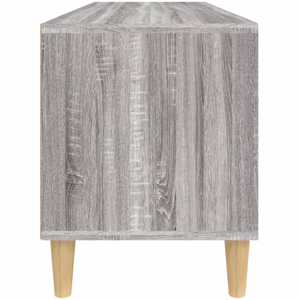 Szafka TV Sonoma szara 100 x 34,5 x 44,5 cm, materiał drewnopochodny, uniwersalna podstawka pod telewizor, trwała szafka na media do salonu, sypialni, uniwersalna konsola multimedialna