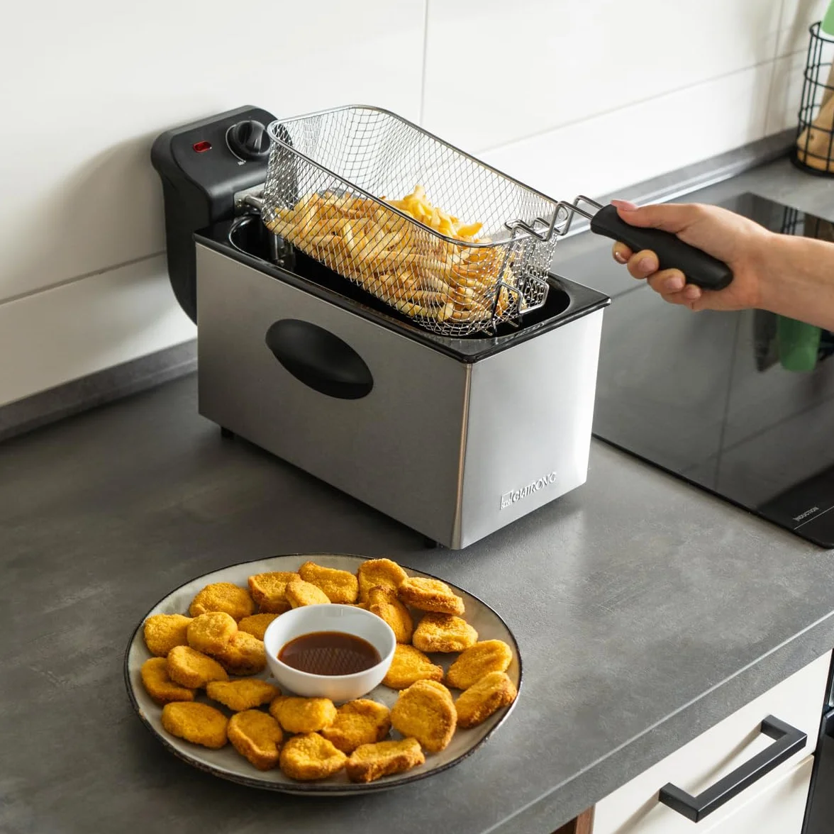 Clatronic 263684 friteuse Unique Autonome 2000 W Noir, Acier inoxydable