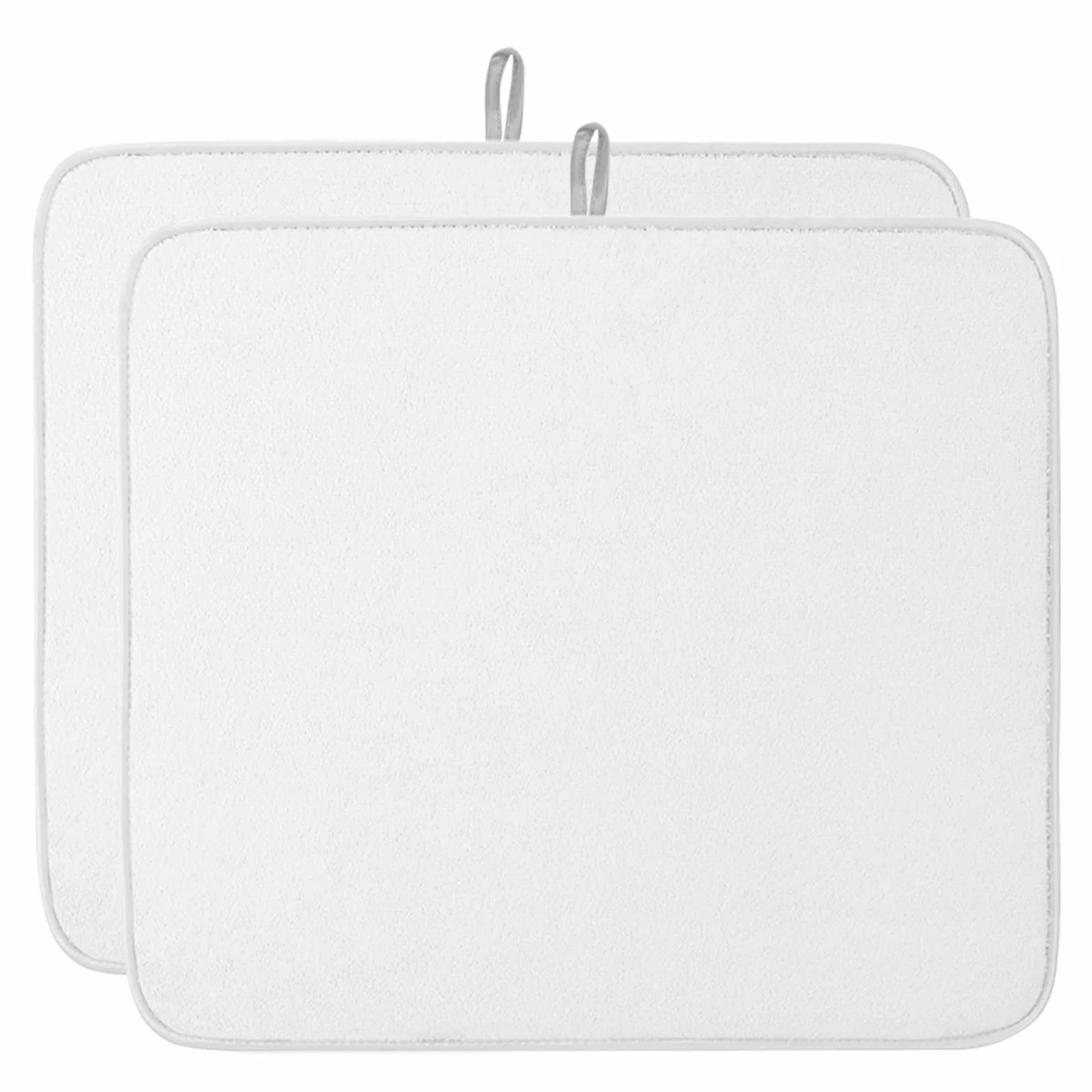 Zestaw mat do suszenia naczyń 45 x 61 cm – chłonne podkładki z mikrofibry do blatu kuchennego nowoczesny minimalistyczny design szybkoschnące butelki i rozwiązanie do suszenia naczyń, 2 szt