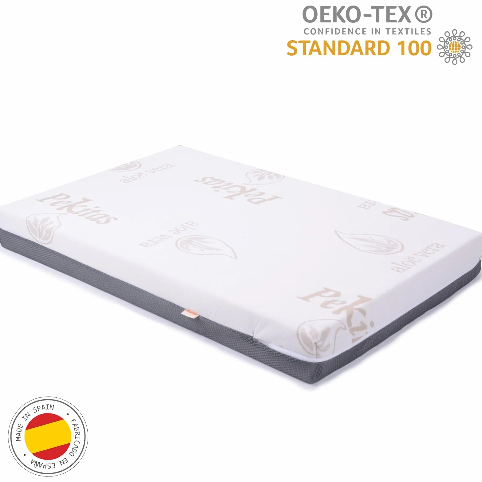 PEKITAS Materac Co-Sleeping do łóżeczek dziecięcych, 50 x 83 cm, grubość 10 cm, oddychający, hybrydowy, dwustronny, zdejmowany, nadaje się do prania, wytrzymały, odporny na uduszenie