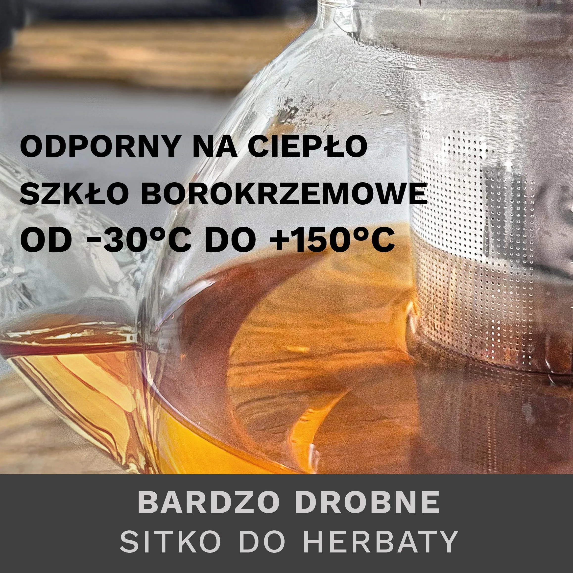 Creano Szklany dzbanek do herbaty o pojemności 1,2 l, 3-częściowy zaparzacz do herbaty z wbudowanym sitkiem ze stali nierdzewnej i szklaną pokrywką, idealny do przygotowywania luźnych herbat, bez kapania