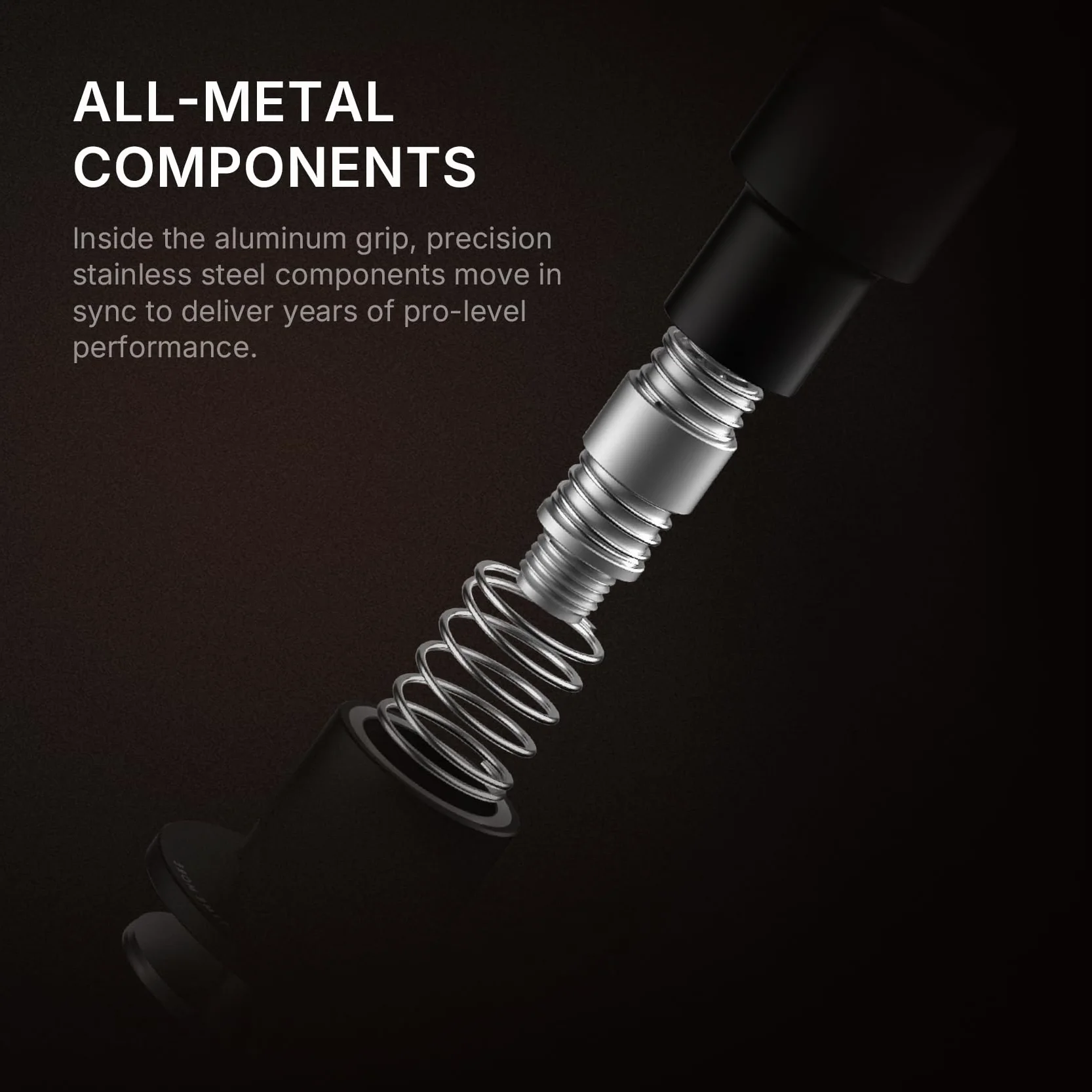 TIMEMORE 58 mm ubijak do kawy - z stali szlachetnej i aluminium Impact Espresso Tamper z akustycznym feedbackiem dla baristów, ręczne narzędzie do ubijania z wkładką sprężynową dla 58 mm portafilter