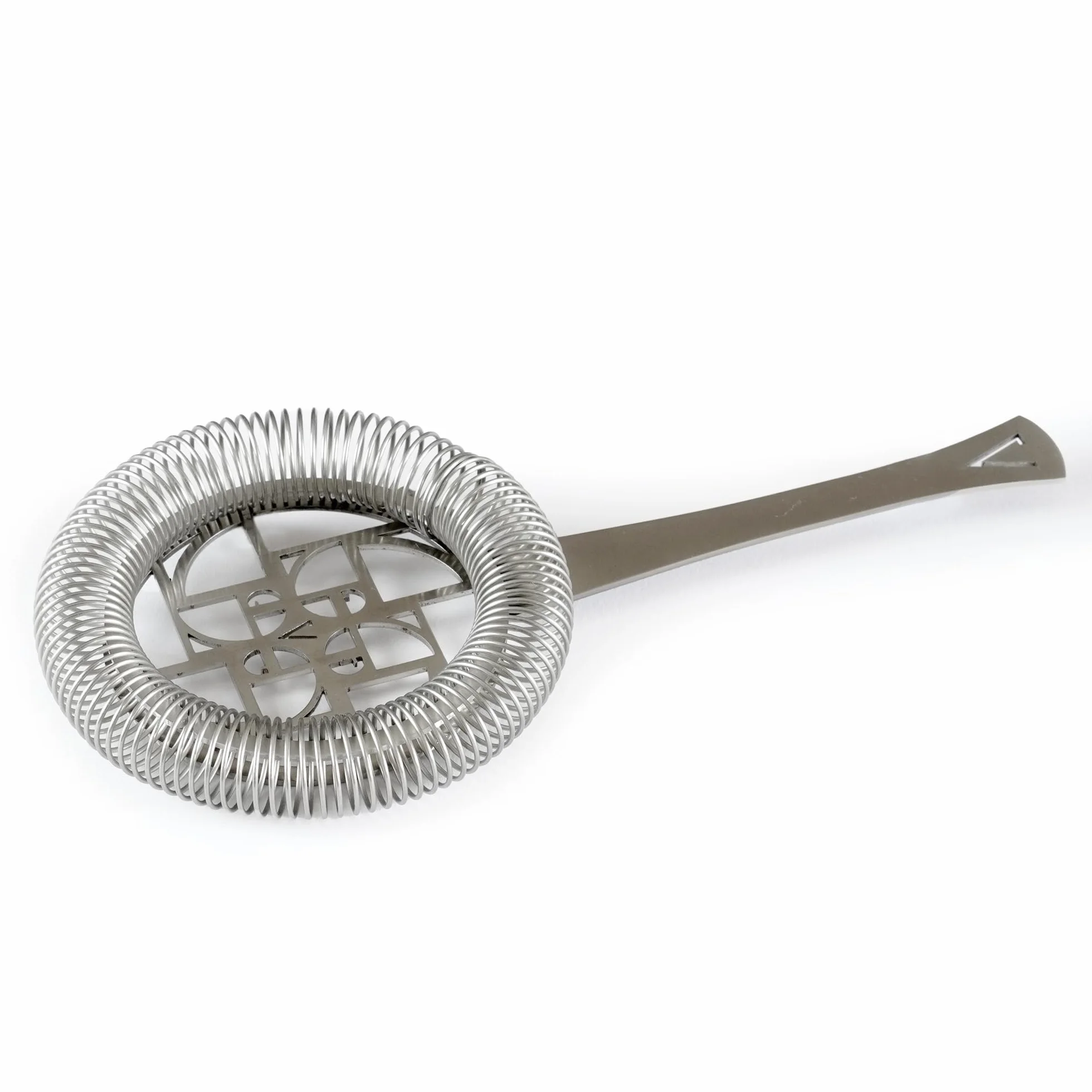 Kidia Strainer Geometric Lines – Sitko barmańskie Hawthorne ze stali 304 – Ergonomiczny design do techniki Throwing – Profesjonalna filtracja – Made in Italy + Plecak Barman