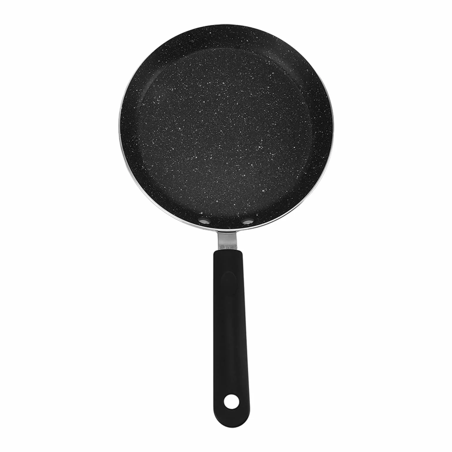 Tissting Patelnia do naleśników, 15 cm, 20 cm, stop aluminium, nieprzywierająca patelnia Dosa z plastikowym uchwytem, okrągła płaska patelnia do kuchenki indukcyjnej, kuchenki gazowej (20 cm)