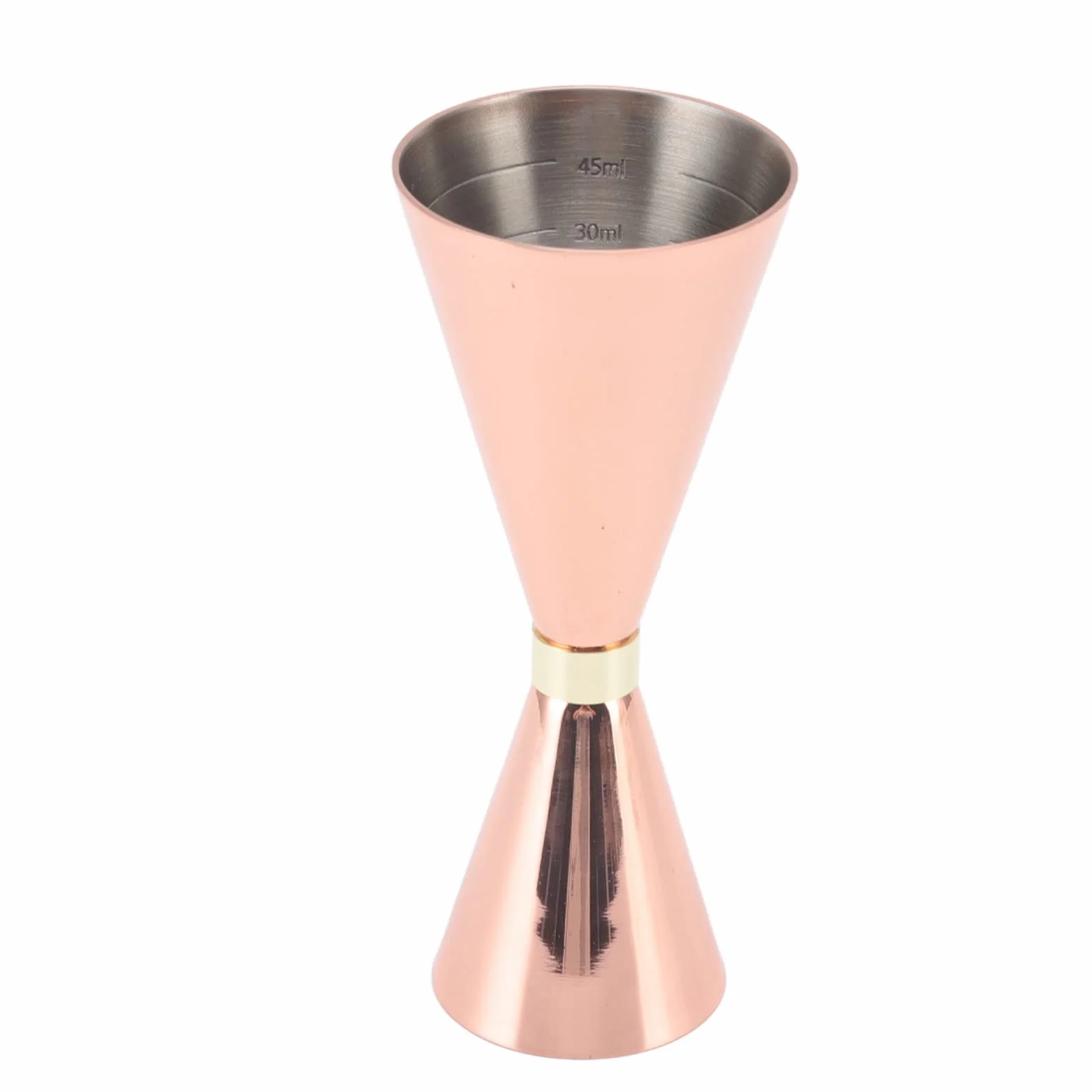Jigger, 30mm do 60mm Double Cocktail Jigger Wygodny Dotyk dla Domu (Miedziowanie)