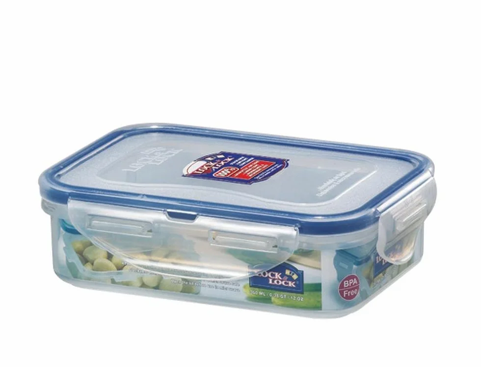 LOCK & LOCK Pojemnik na żywność, puszka na zapasy, przezroczysty, 360 ml, prostokątny, 12 sztuk, 151 x 108 x 45 mm