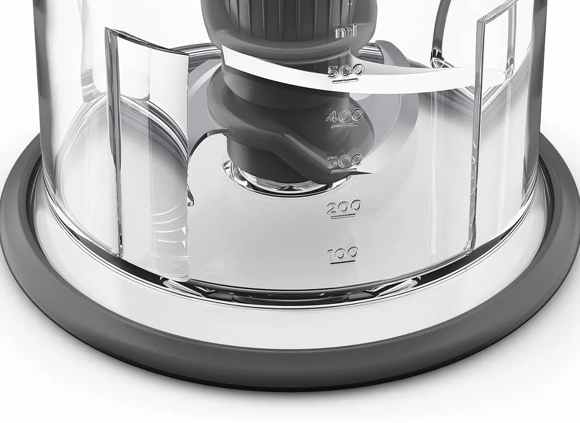Kenwood EasyChop CHP61.000WH rozdrabniacz z czterema ostrzami, miska 0,5 l, napęd ciśnieniowy, 2 prędkości, pierścień antypoślizgowy, nadaje się do mycia w zmywarce, system lodołamacza, 500 W, biały