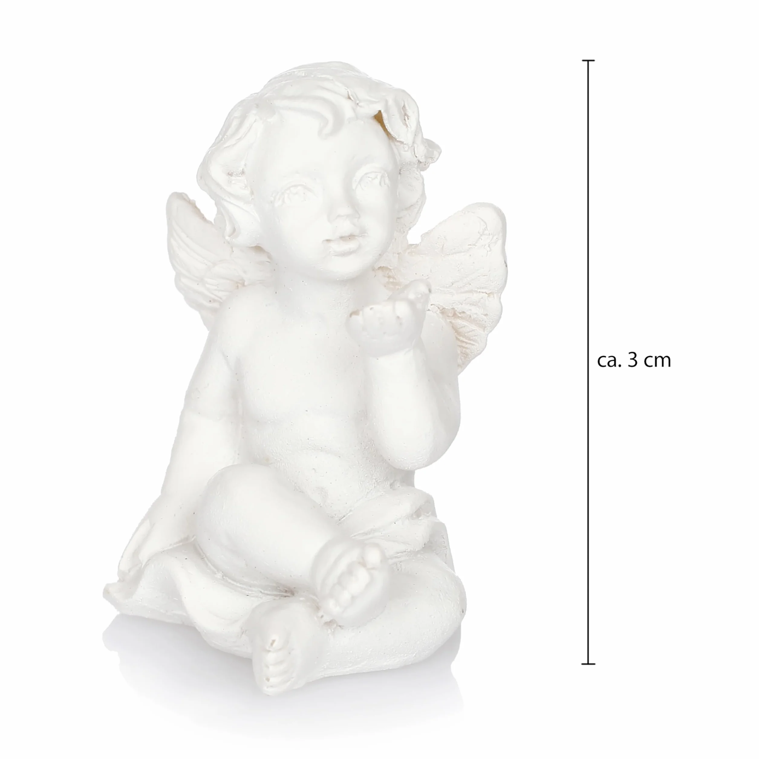 Nordstern Zestaw 8 figurek aniołów do dekoracji stołu, anioł stróż, prezent na chrzest lub Boże Narodzenie, białe, 3 x 2 cm