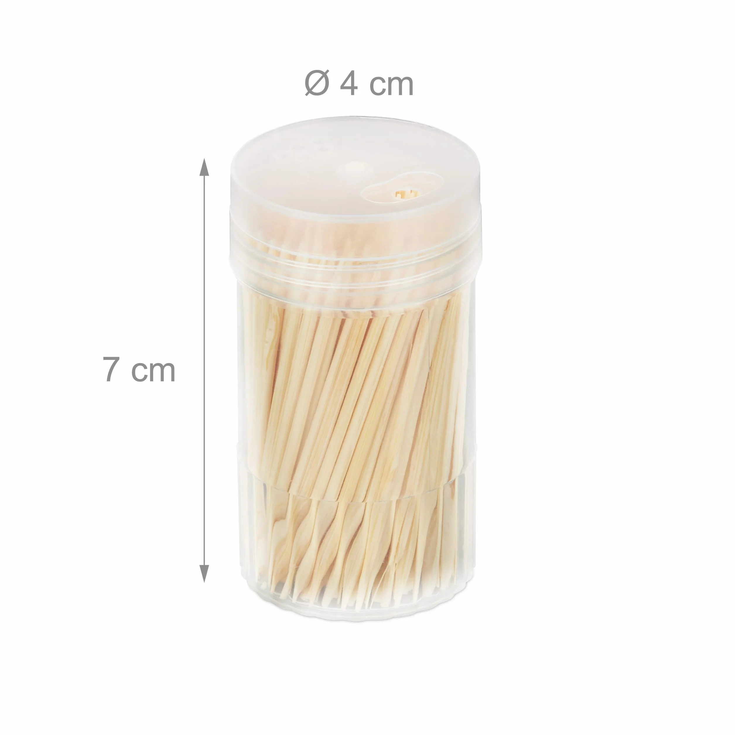 Relaxdays Drewniane wykałaczki 4000 szt., cienkie drewno do zębów do higieny dentystycznej, przekąsek i majsterkowania, 6,5 cm, naturalne