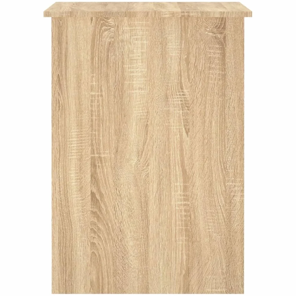 Biurko z drewna dębowego Sonoma 100 x 55 x 75 cm z miejscem do przechowywania, regałem i półką, idealne do komputera, biura, gier, biura domowego i pokoju młodzieżowego